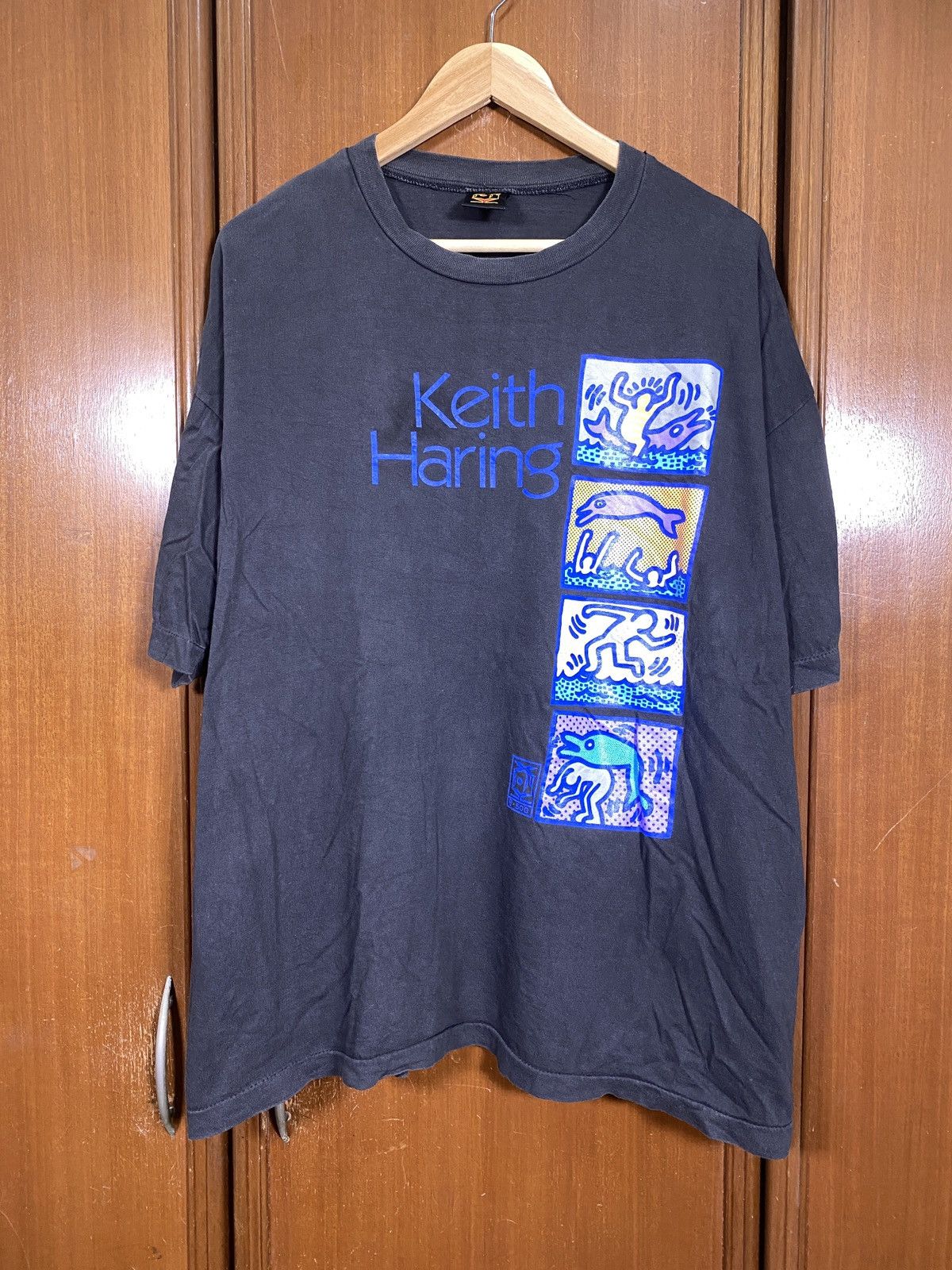 Keith Haring × Vintage Vintage Keith Haring 90s Pop Art Tee Size US XL / EU 56 / 4 - 1 Thumbnail