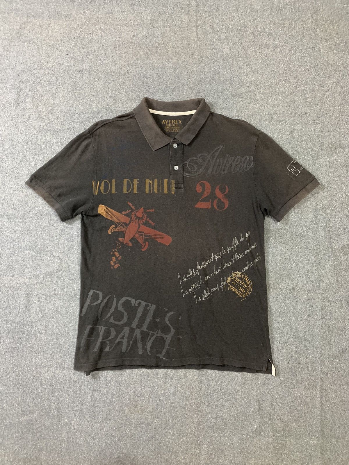 Avirex × Japanese Brand Natural faded Avirex Polo T-shirt Size US L / EU 52-54 / 3 - 1 Thumbnail
