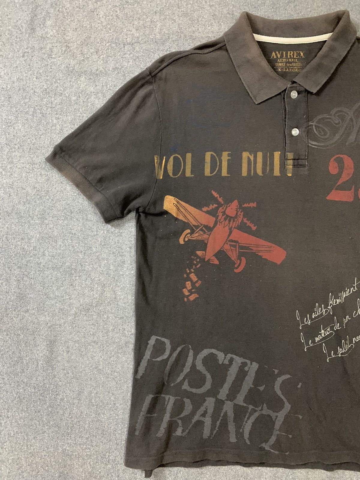 Avirex × Japanese Brand Natural faded Avirex Polo T-shirt Size US L / EU 52-54 / 3 - 3 Thumbnail
