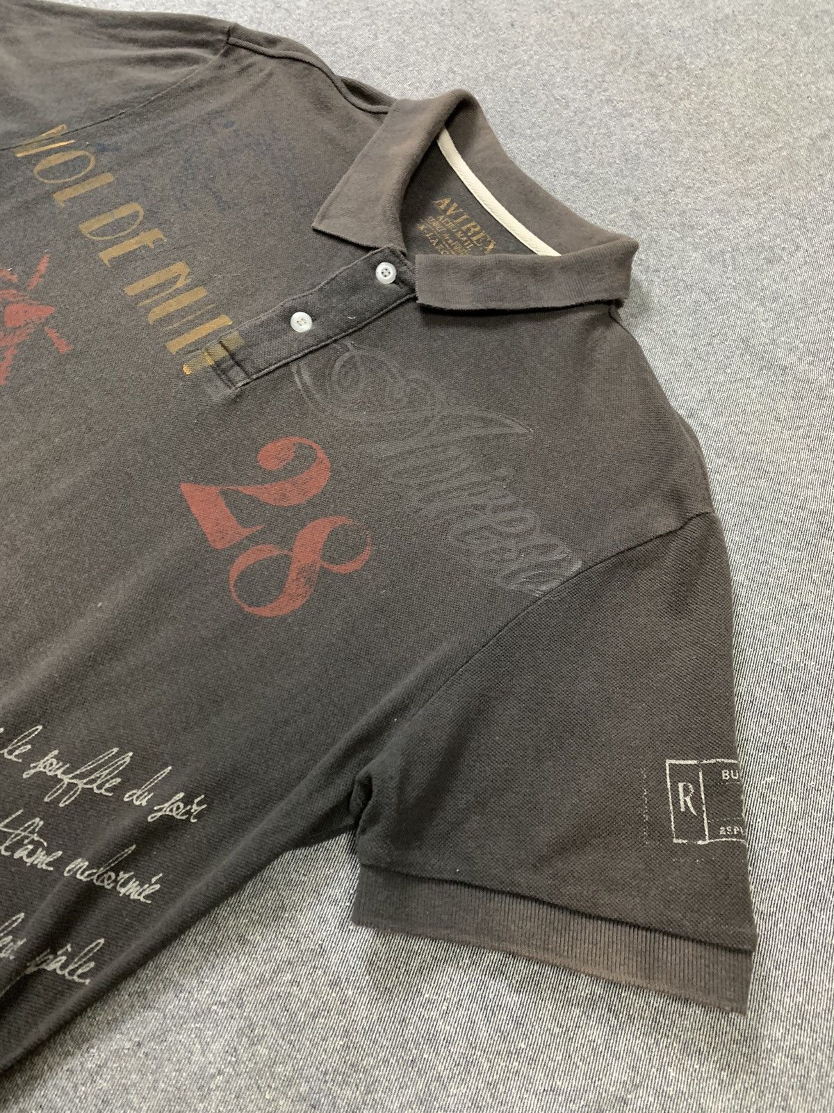 Avirex × Japanese Brand Natural faded Avirex Polo T-shirt Size US L / EU 52-54 / 3 - 5 Thumbnail