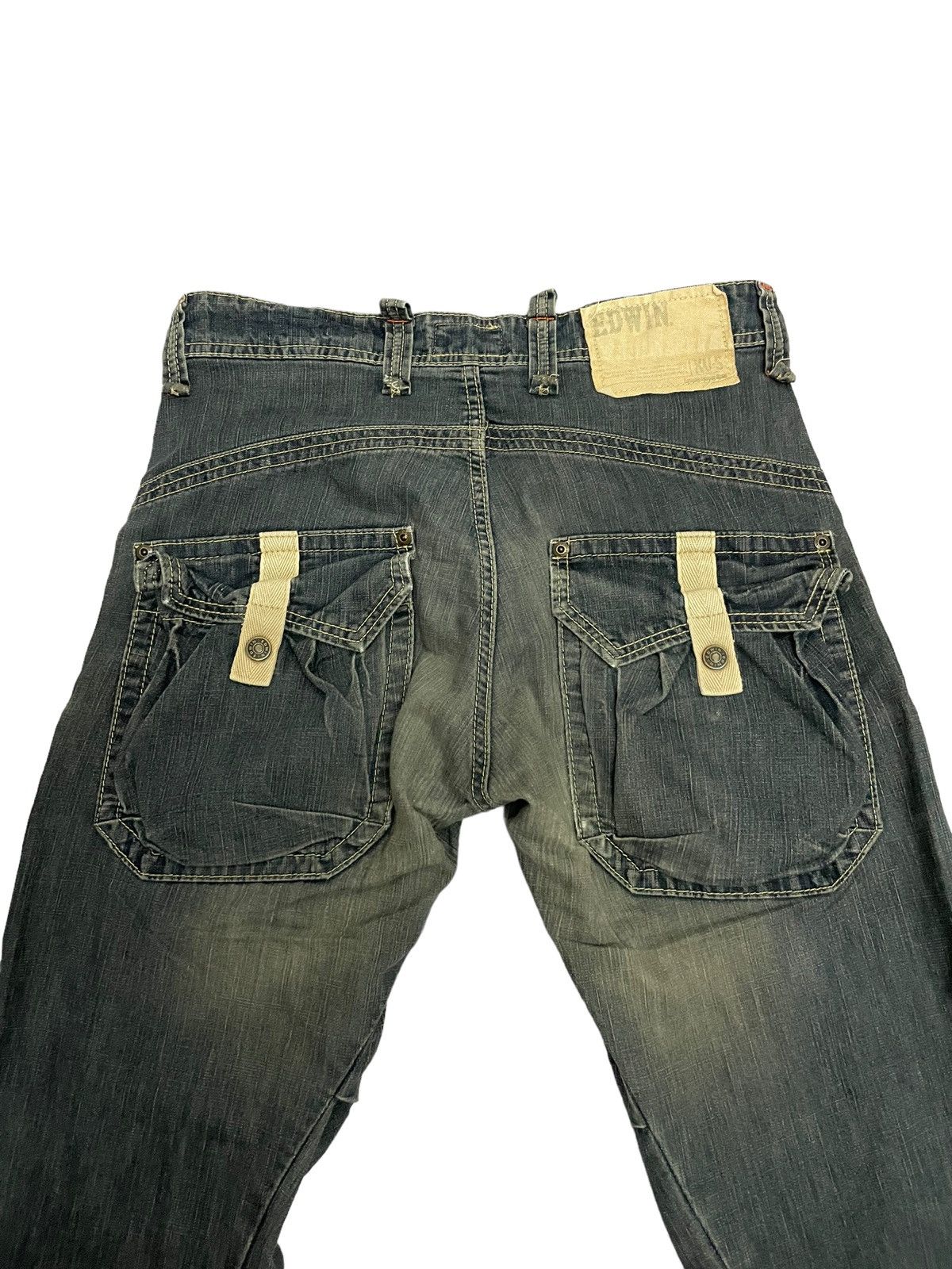 Edwin EDWIN Multi Pockets Parachute Cargo Denim Flare Jeans S Size US 30 / EU 46 - 7 Thumbnail