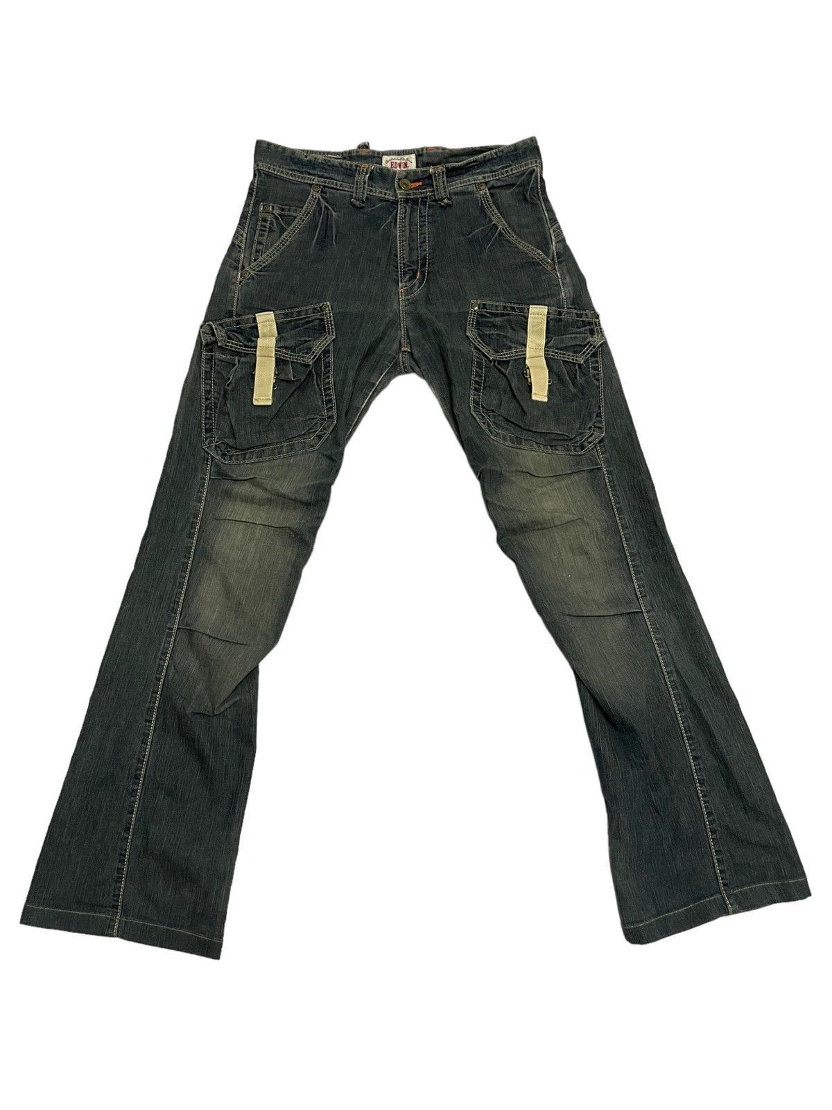 Edwin EDWIN Multi Pockets Parachute Cargo Denim Flare Jeans S Size US 30 / EU 46 - 1 Thumbnail
