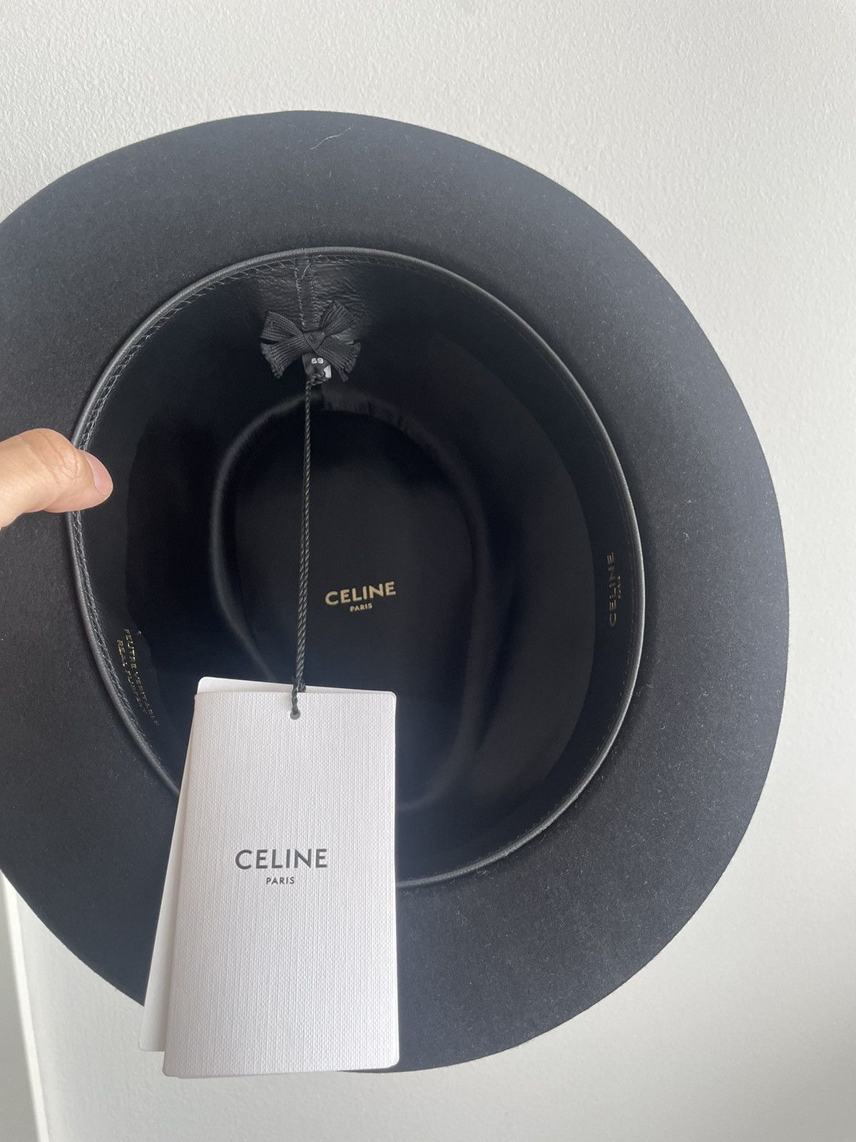 Celine × Hedi Slimane 🐰 🐇 Hedi Slimane Super Runway Hat - Lapin aka Rabbit Size ONE SIZE - 21 Thumbnail
