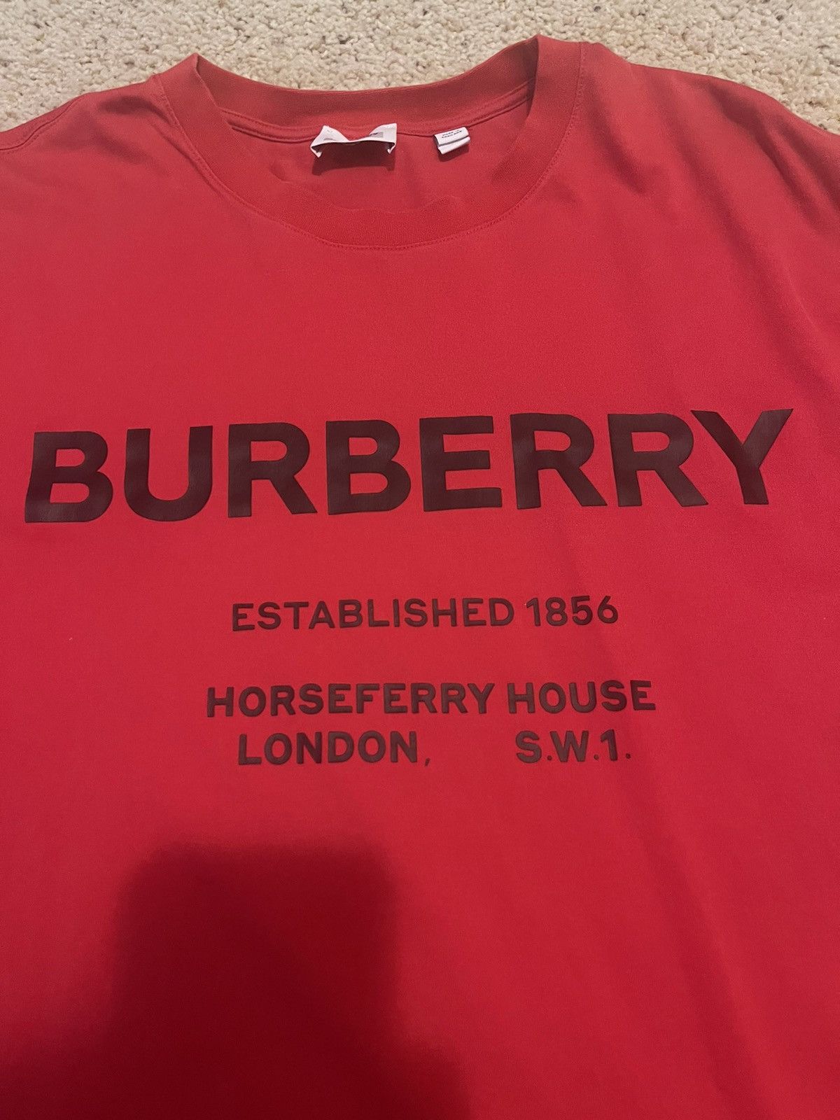 Burberry Burberry Logo Print Cotton T-shirt Size US L / EU 52-54 / 3 - 2 Thumbnail