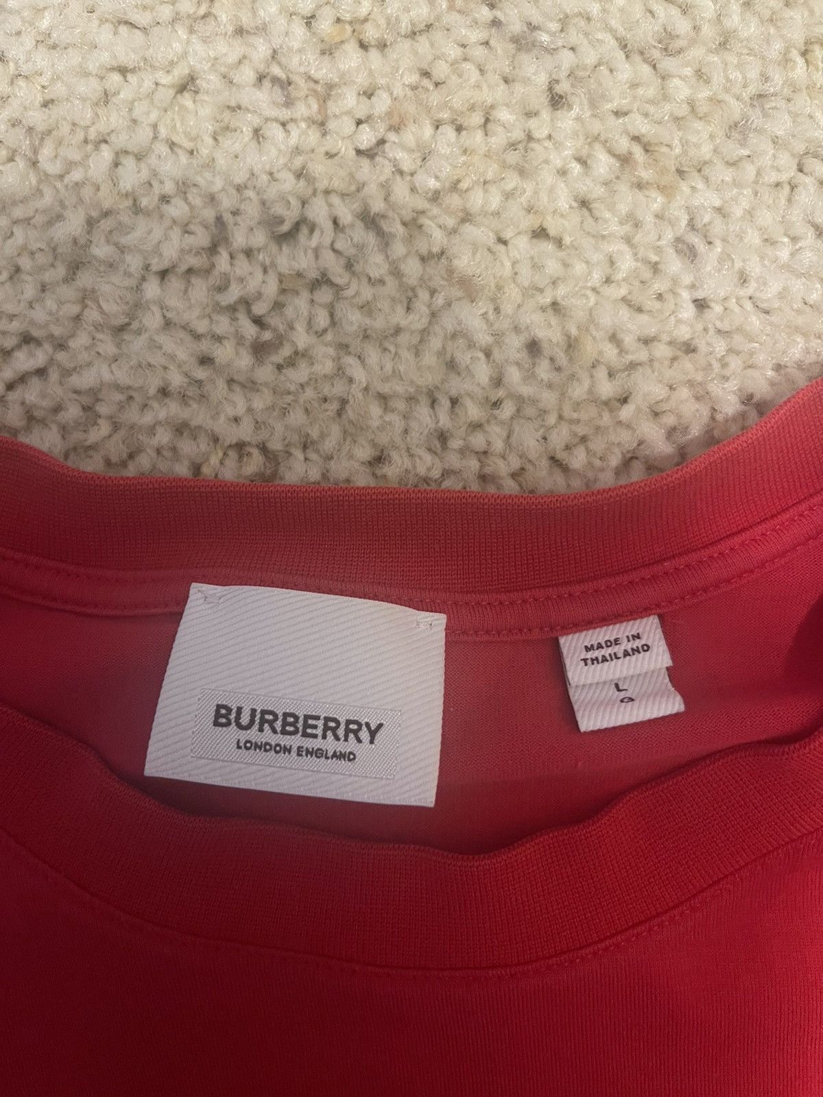 Burberry Burberry Logo Print Cotton T-shirt Size US L / EU 52-54 / 3 - 3 Thumbnail