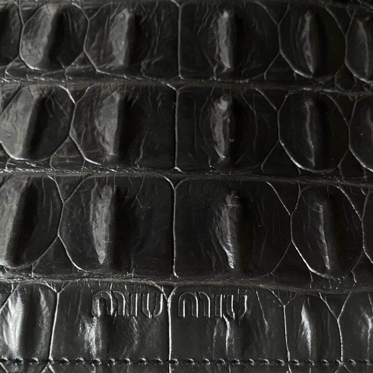 Miu Miu Miu miu Croc Embossed Leather Bag Size ONE SIZE - 4 Thumbnail