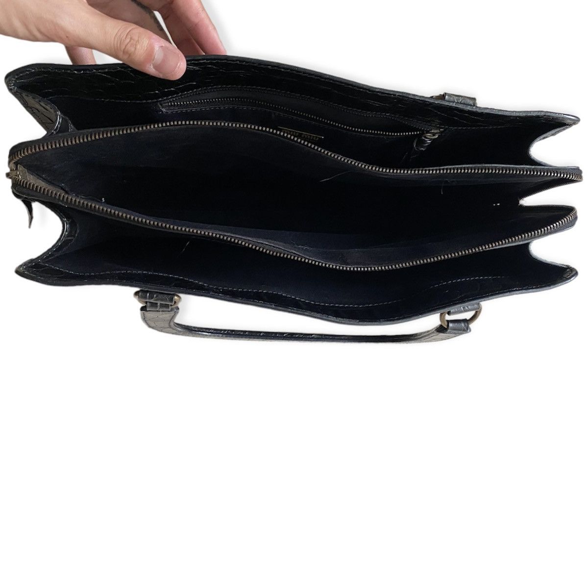 Miu Miu Miu miu Croc Embossed Leather Bag Size ONE SIZE - 3 Thumbnail