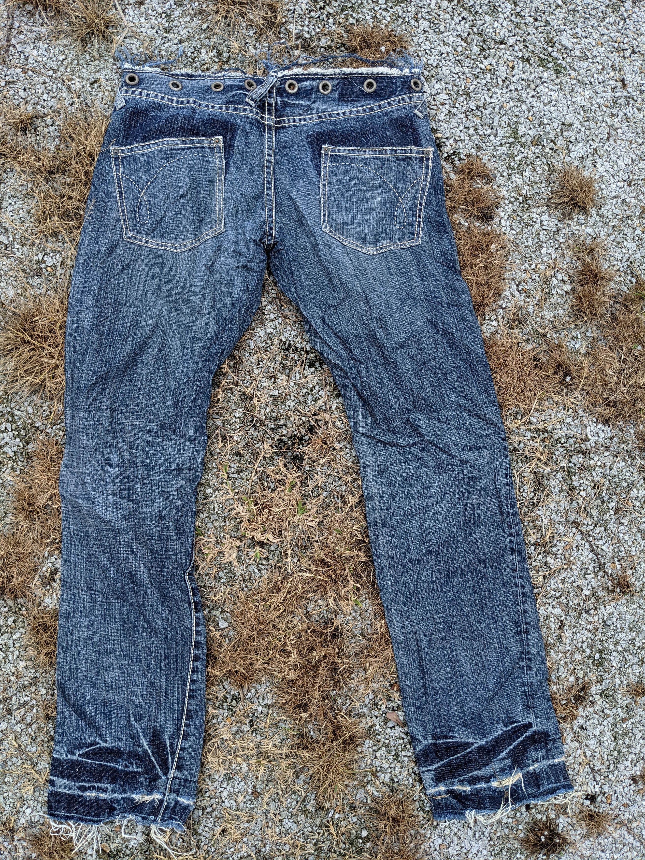 If Six Was Nine × Izreel  Kazuhiro Takakura Izreel Kazuhiro Takakura Distressed Flare Pant Size US 36 / EU 52 - 2 Thumbnail