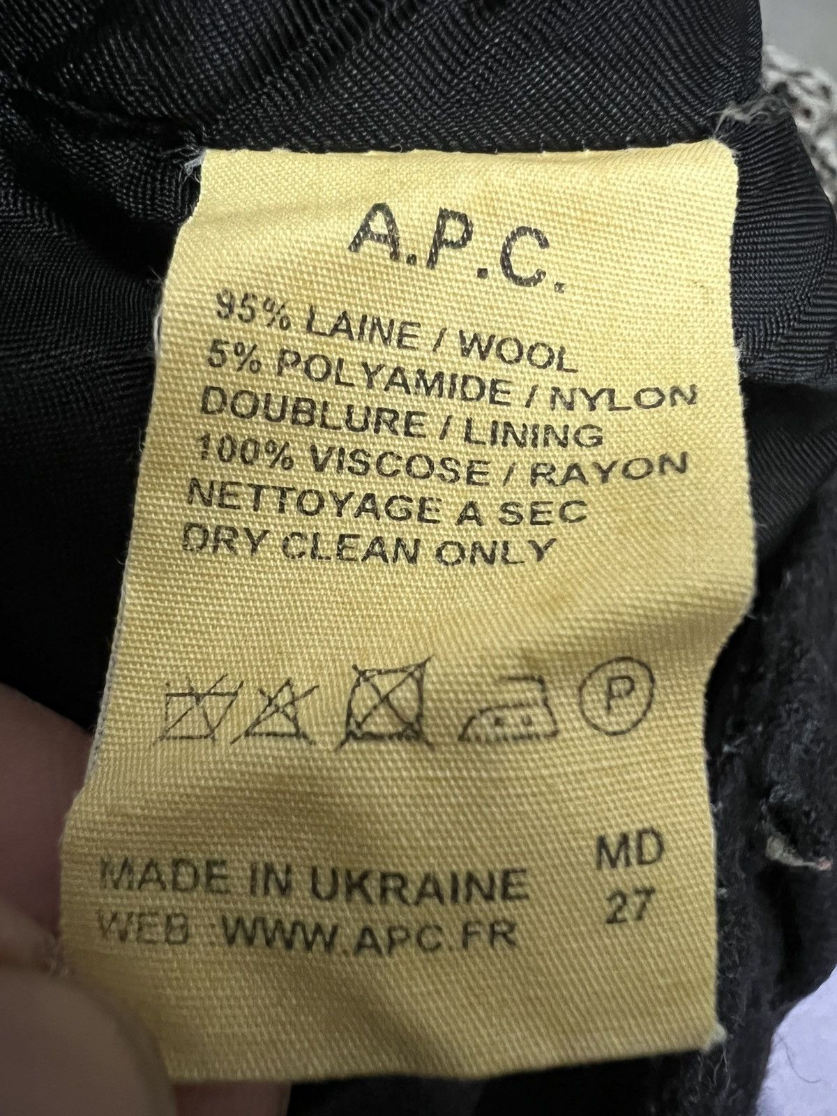 A.P.C. APC black wool midi skirt rare Size 38" / US 16 / IT 52 - 6 Thumbnail