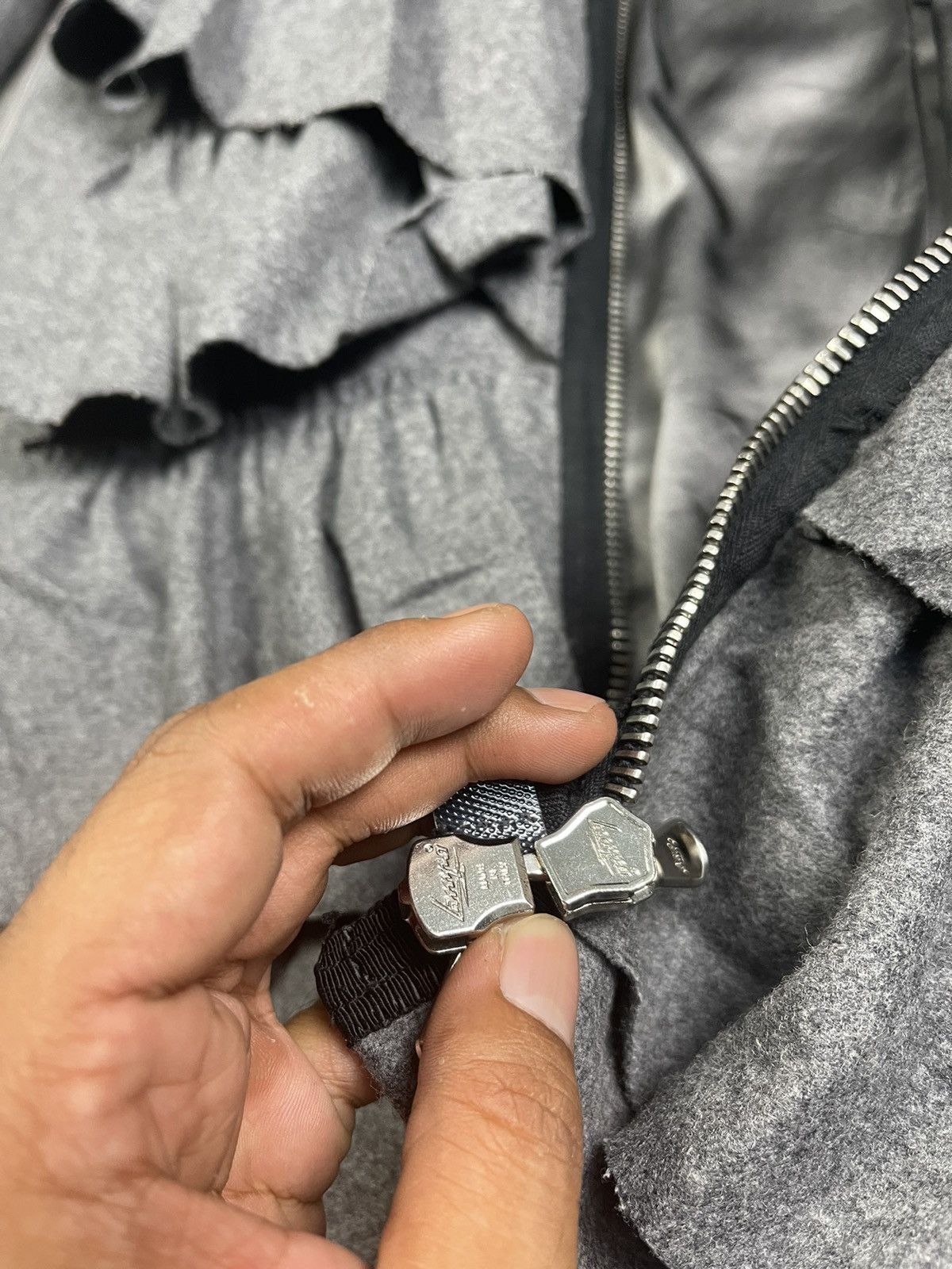 3.1 Phillip Lim × Designer Phillip Lim Symetrically Ruffle Wool Coat Jacket Size XS / US 0-2 / IT 36-38 - 11 Thumbnail