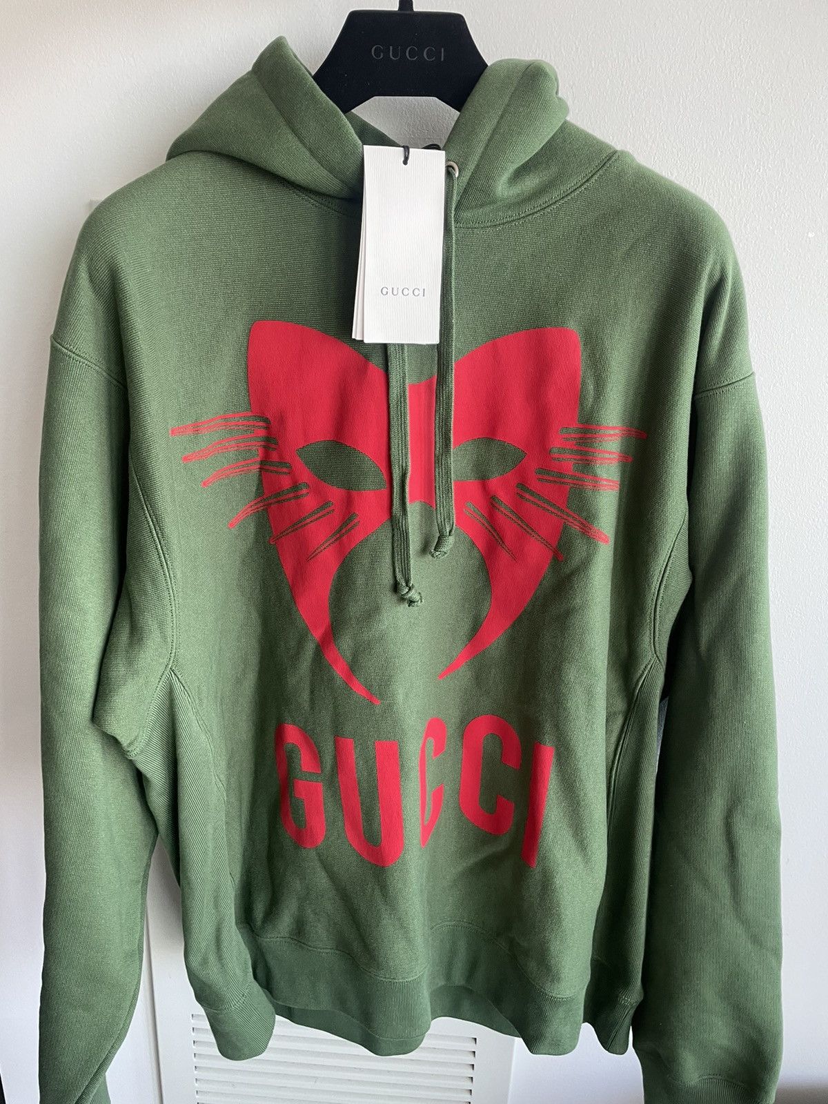 Gucci Rare Brand New Limited Super Runway Gucci Logo Heavy Hoodie Size US XL / EU 56 / 4 - 21 Thumbnail