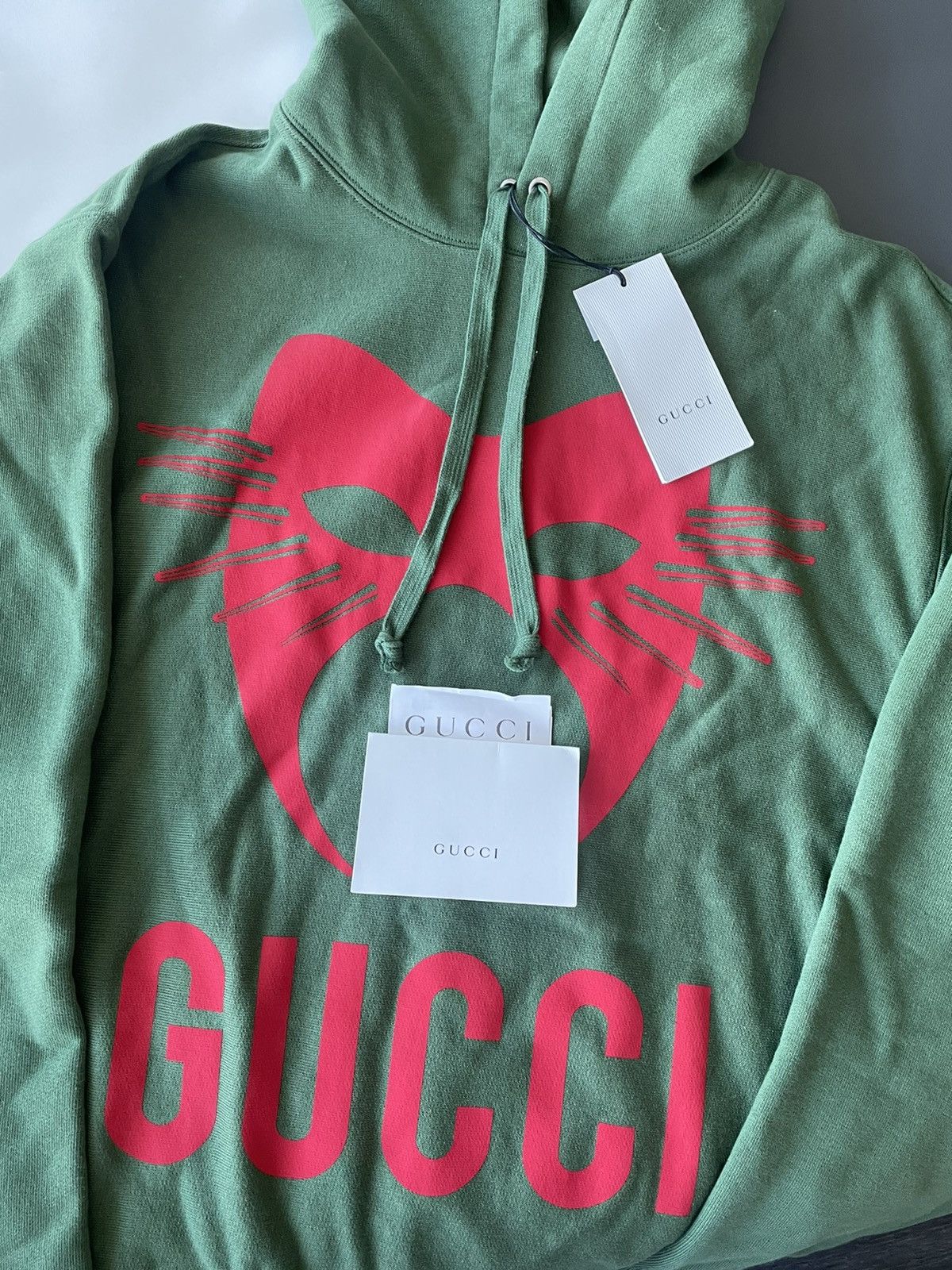 Gucci Rare Brand New Limited Super Runway Gucci Logo Heavy Hoodie Size US XL / EU 56 / 4 - 18 Thumbnail