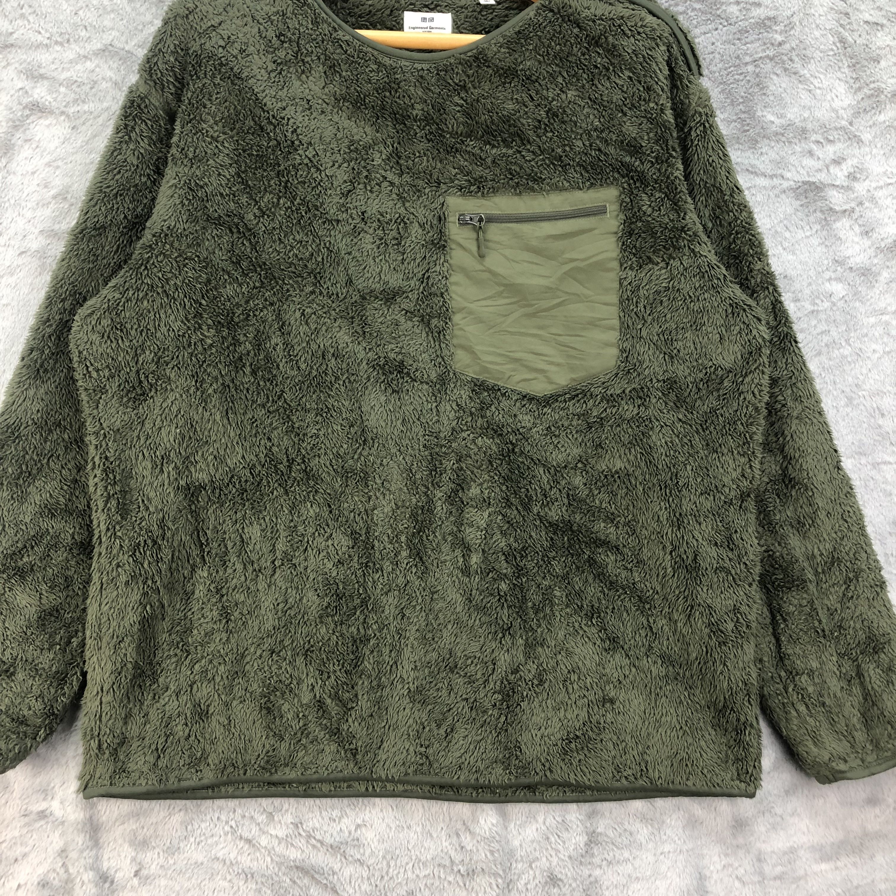 Engineered Garments Uniqlo X Engineered Garments Green Fleece Sweater #4702-164 Size US XL / EU 56 / 4 - 3 Thumbnail