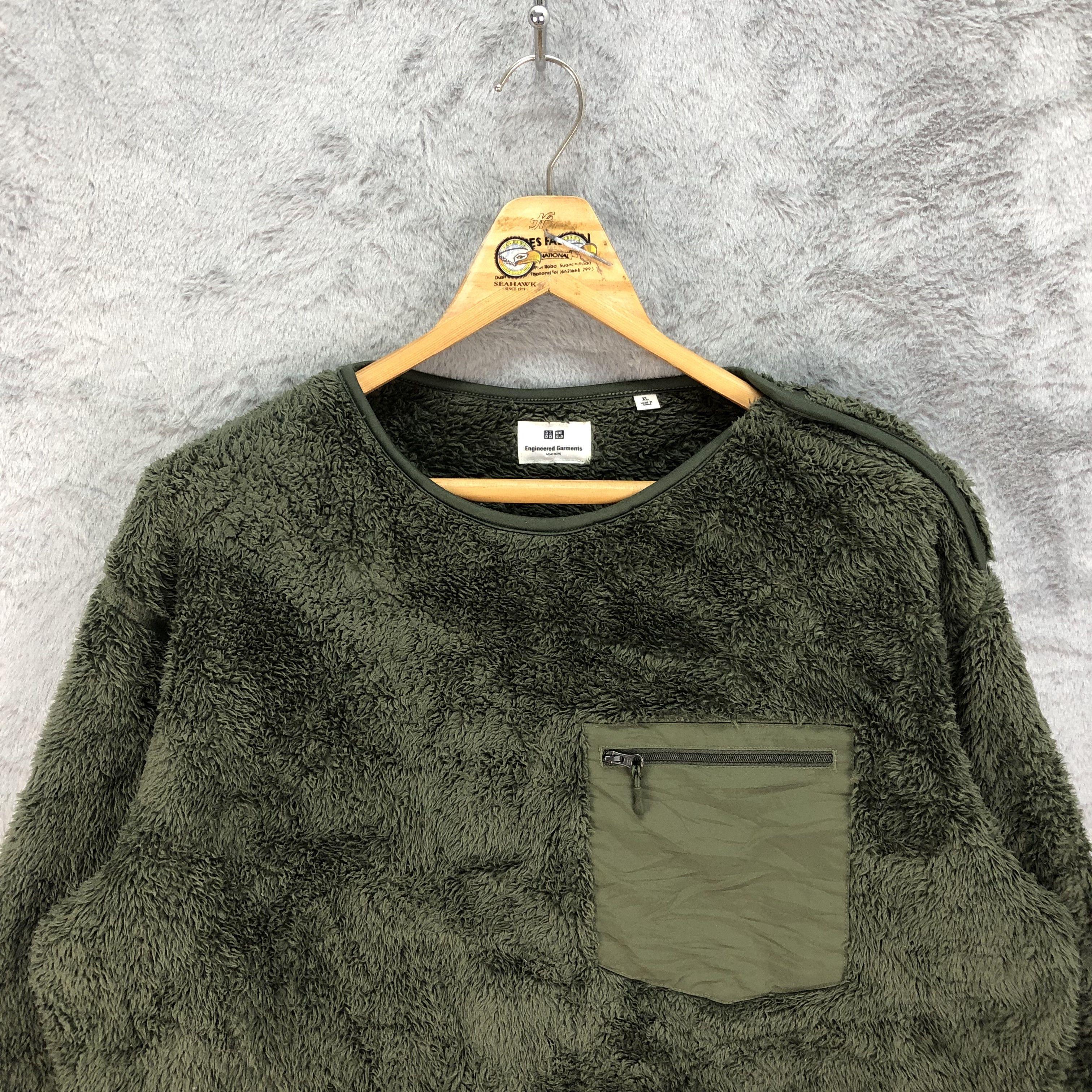 Engineered Garments Uniqlo X Engineered Garments Green Fleece Sweater #4702-164 Size US XL / EU 56 / 4 - 2 Thumbnail