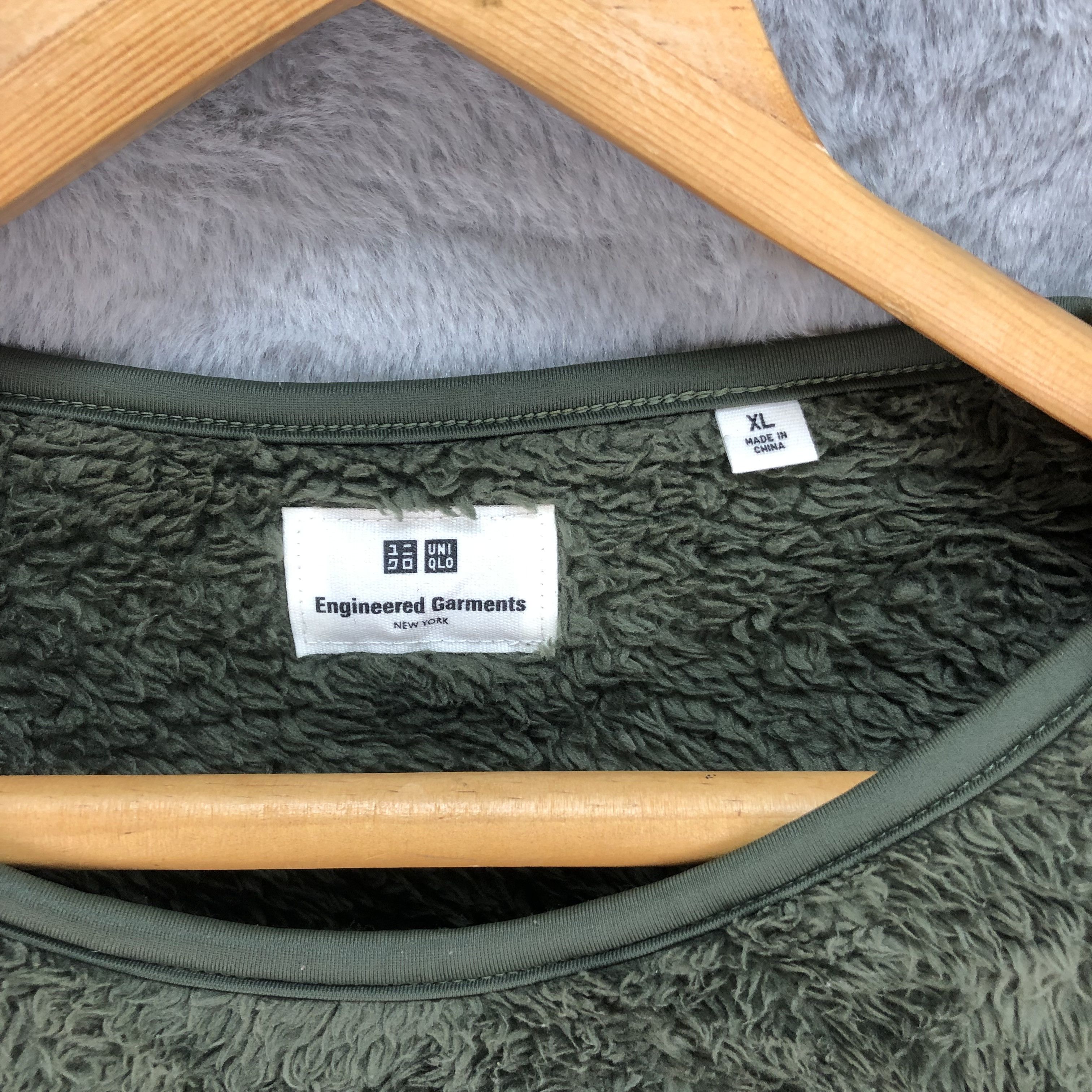 Engineered Garments Uniqlo X Engineered Garments Green Fleece Sweater #4702-164 Size US XL / EU 56 / 4 - 6 Thumbnail