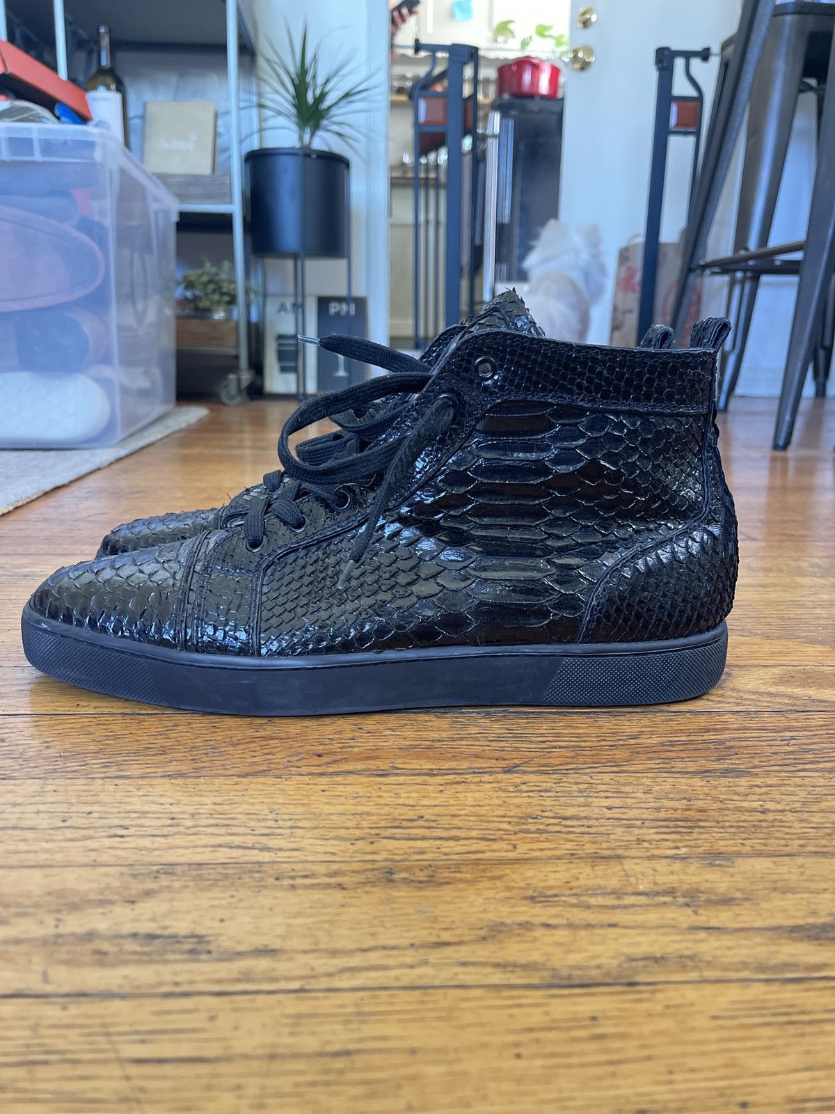 Christian Louboutin Black Snake Skin Christian Louboutin Grailed