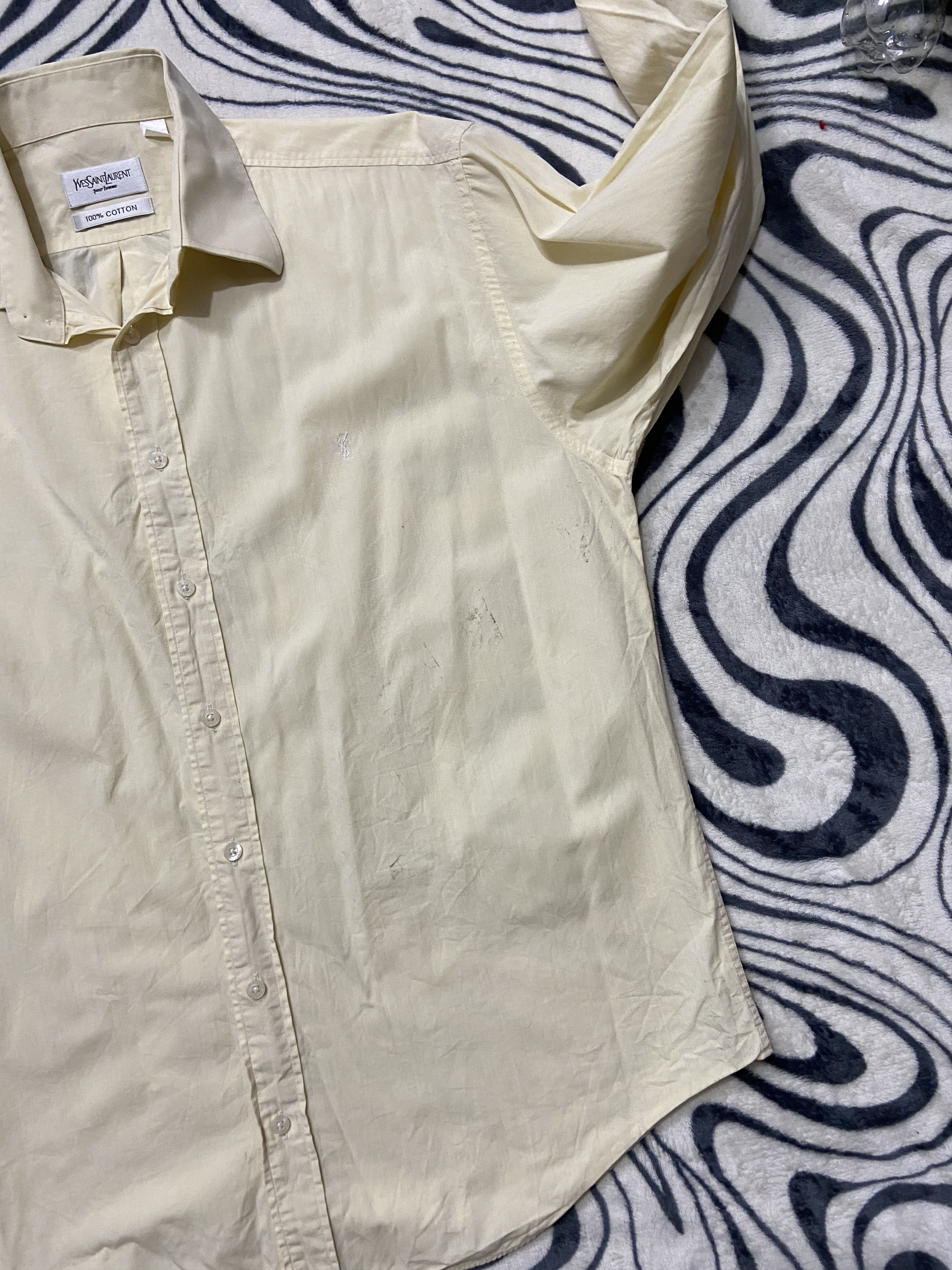 Yves Saint Laurent Yves Saint Laurent YSL Men's Long Sleeve Shirt Size US XL / EU 56 / 4 - 3 Thumbnail