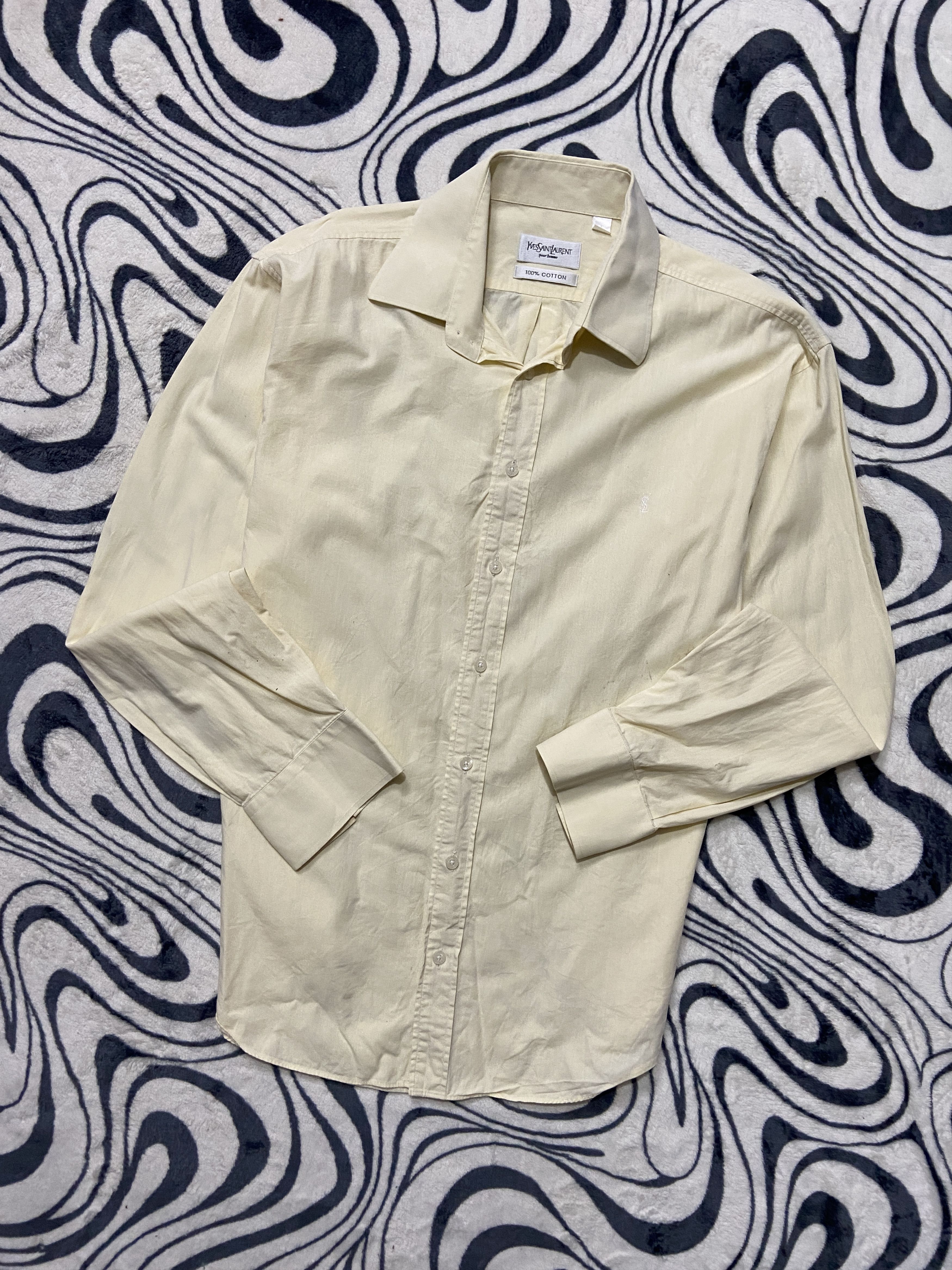 Yves Saint Laurent Yves Saint Laurent YSL Men's Long Sleeve Shirt Size US XL / EU 56 / 4 - 1 Thumbnail