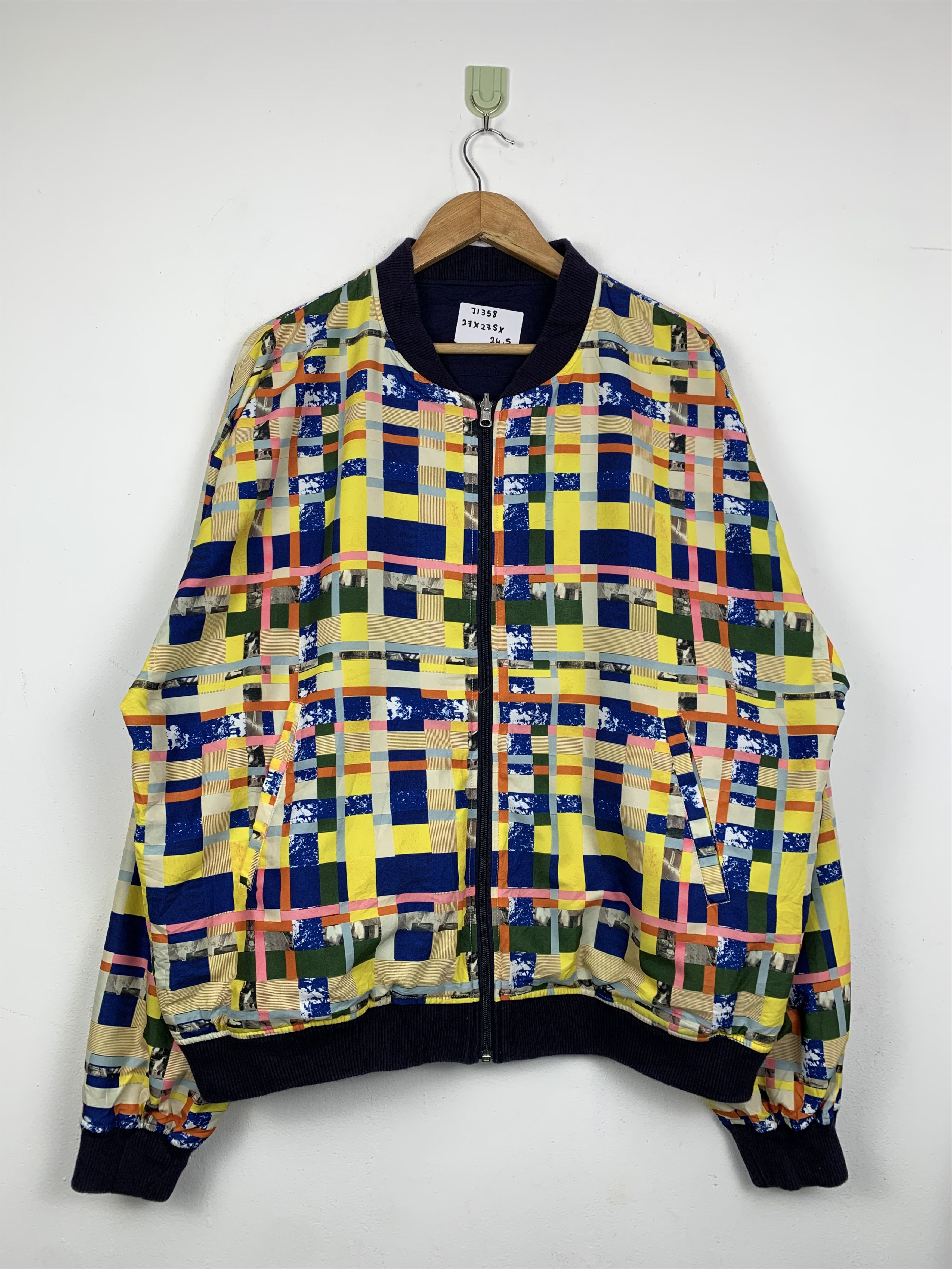image of Vintage Japanese Designer Graniph Bomber Jacket, Men's (Size Large)