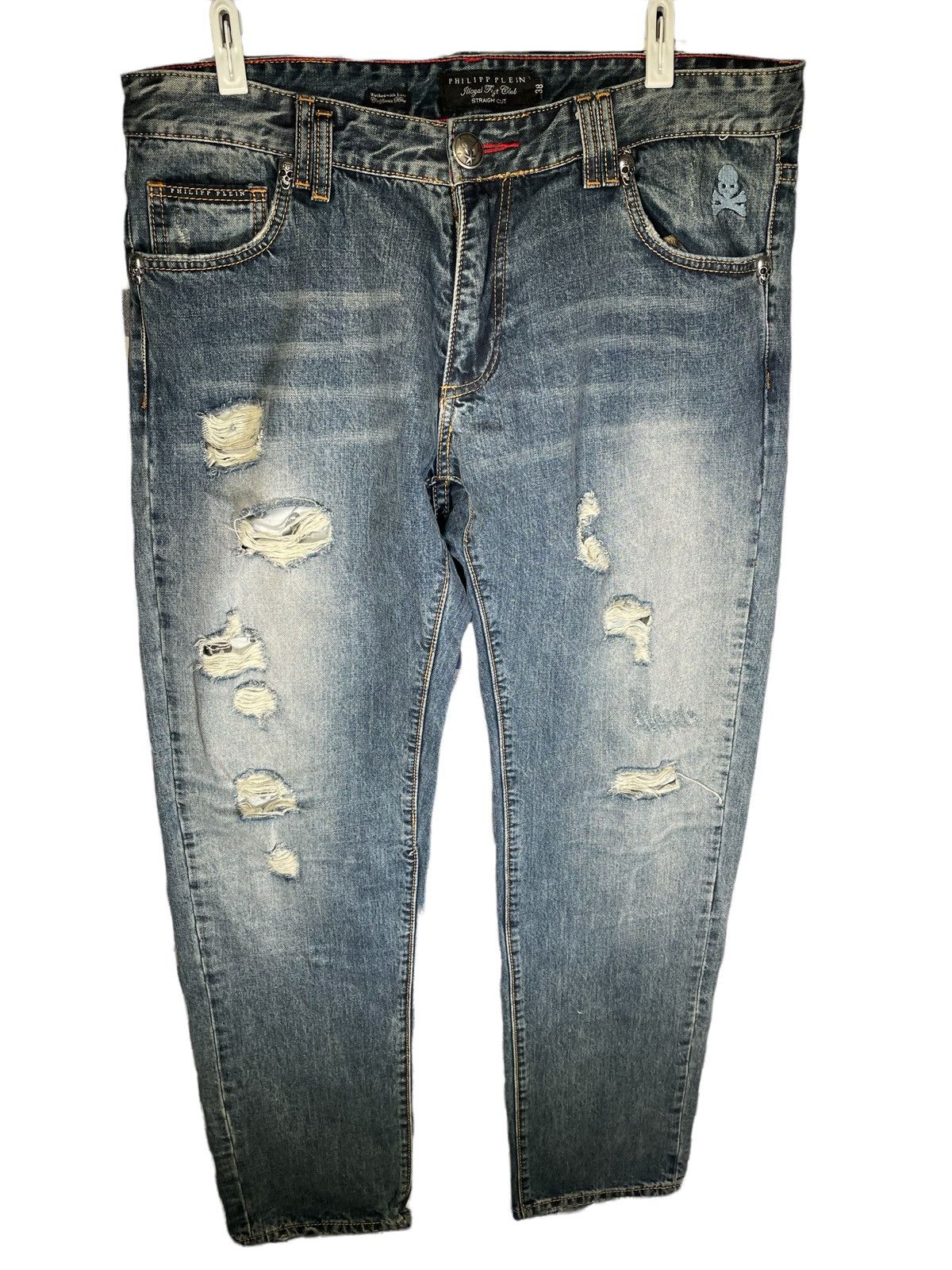 Philip Plein distressed denim