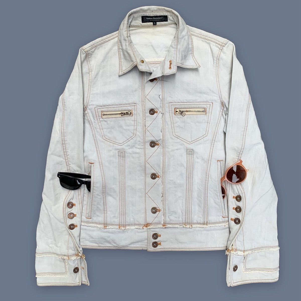 RARE❤️‍🔥Genetic Manipulation Washed Denim Jacket
