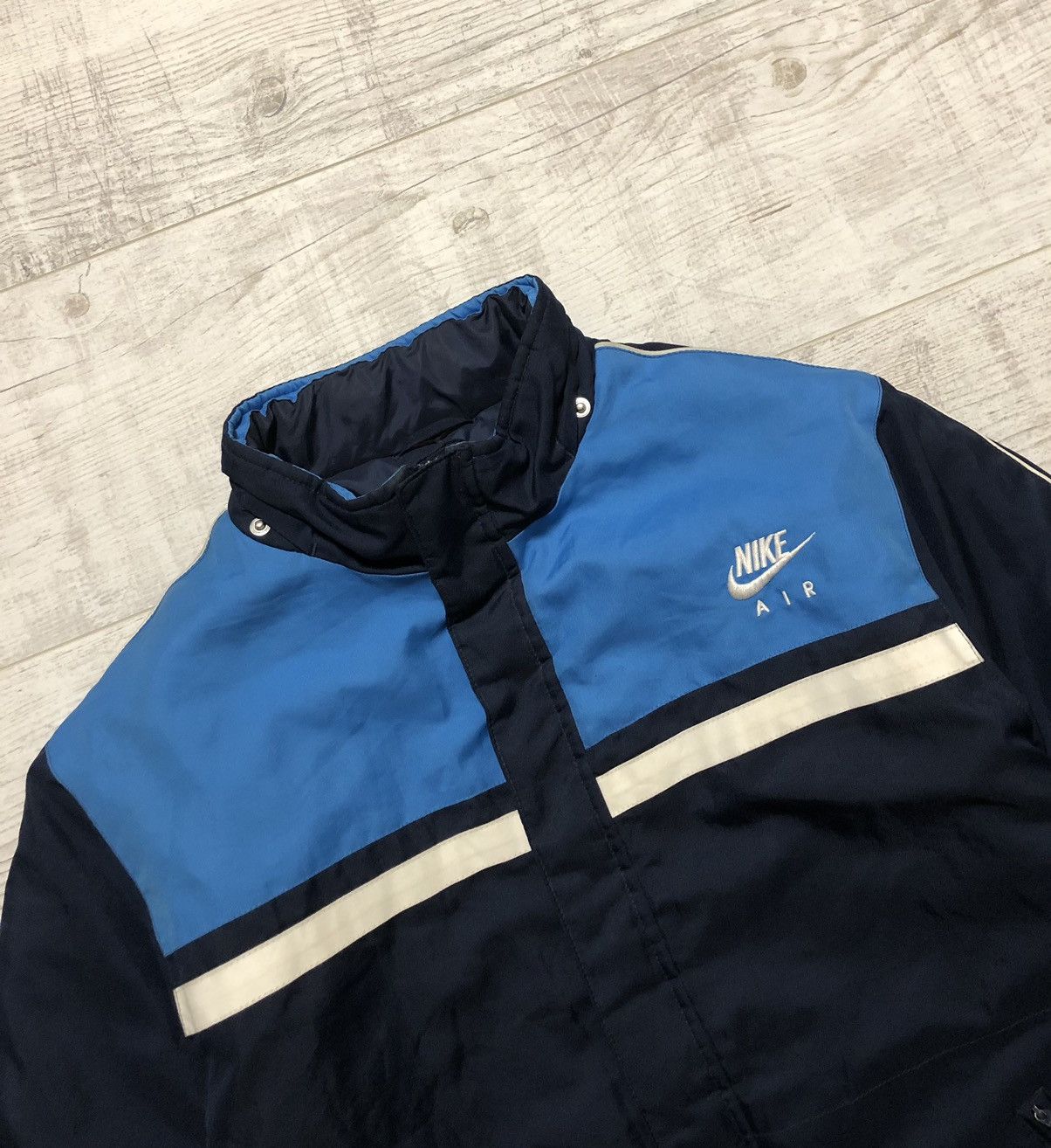 Nike × Vintage Vintage Y2K Nike Nylon Drill Light Puffer Jacket Size US S / EU 44-46 / 1 - 5 Thumbnail