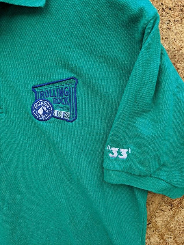 Vintage VTG 90s Rolling Rock Beer Logo Polo Made in USA Size Medium Size US M / EU 48-50 / 2 - 4 Thumbnail