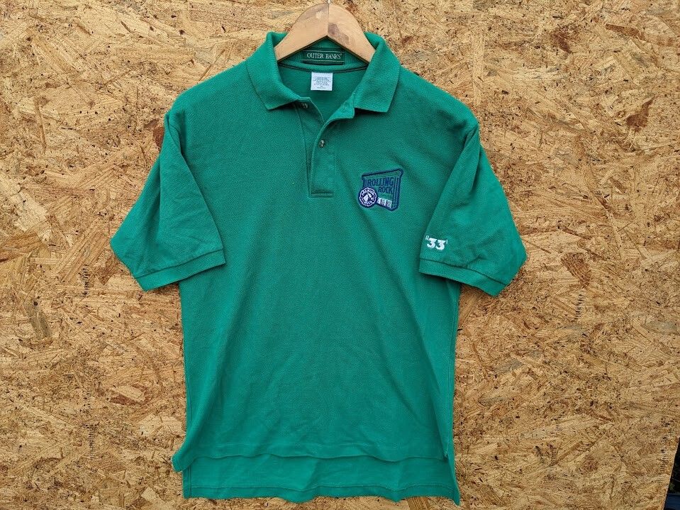 Vintage VTG 90s Rolling Rock Beer Logo Polo Made in USA Size Medium Size US M / EU 48-50 / 2 - 1 Preview