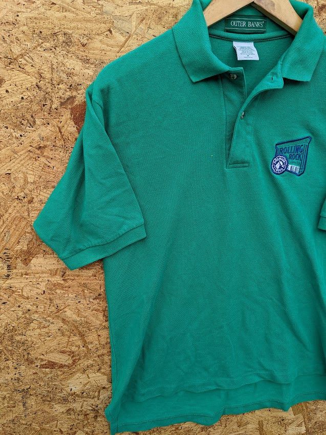 Vintage VTG 90s Rolling Rock Beer Logo Polo Made in USA Size Medium Size US M / EU 48-50 / 2 - 3 Thumbnail