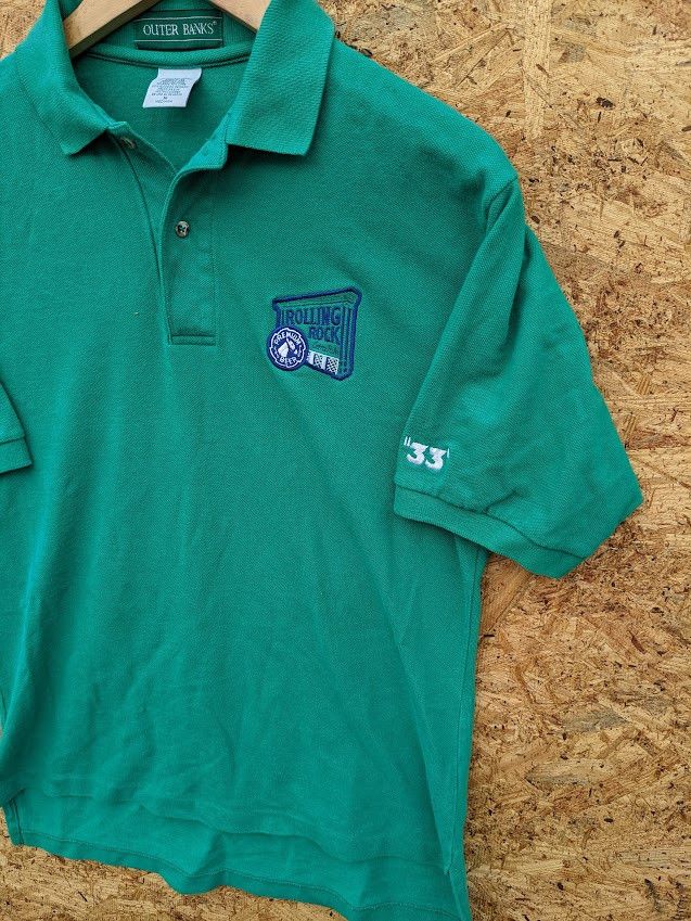 Vintage VTG 90s Rolling Rock Beer Logo Polo Made in USA Size Medium Size US M / EU 48-50 / 2 - 2 Preview