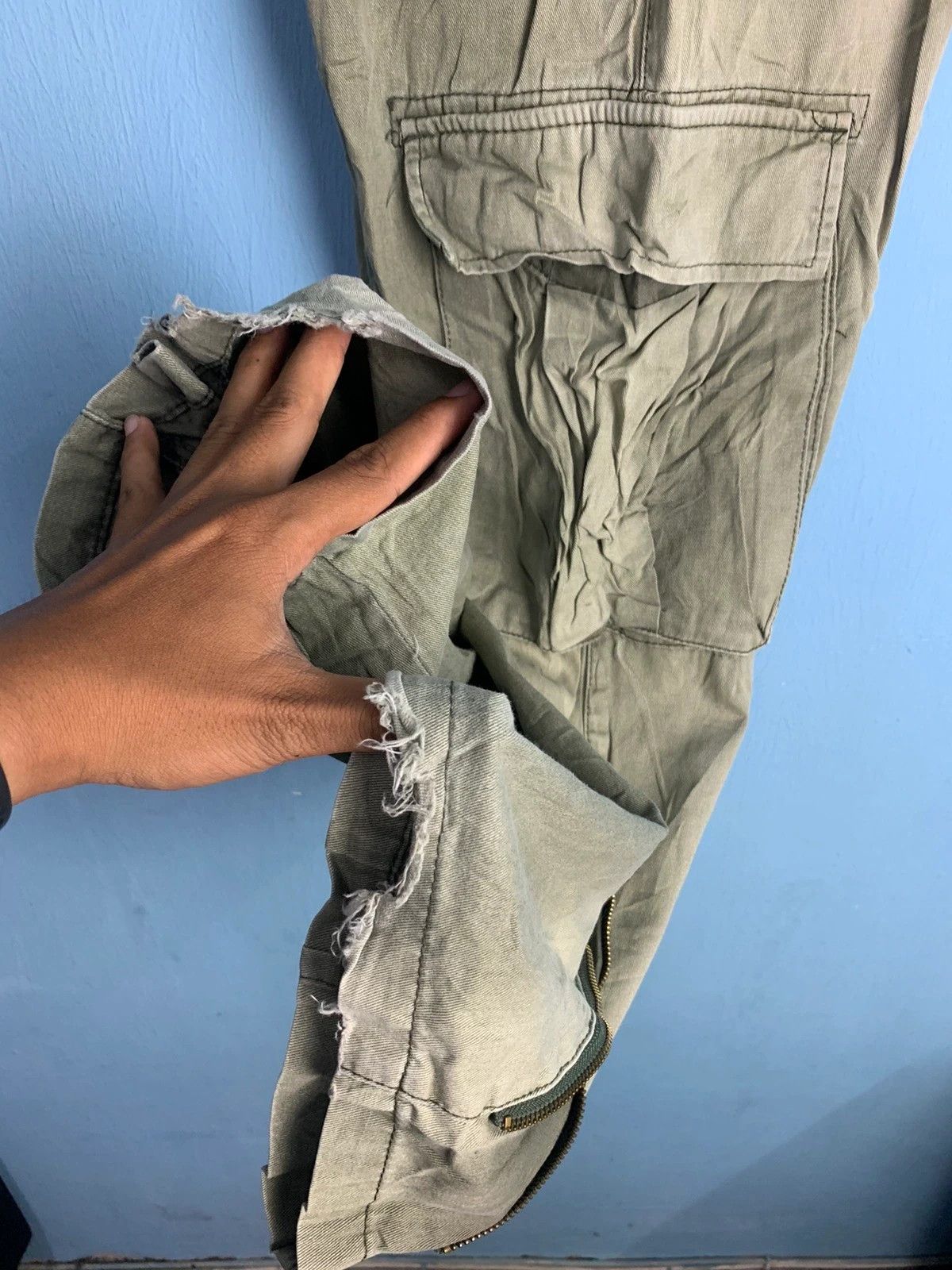 Japanese Brand cargo pants multipocket millitary style Size US 35 - 7 Thumbnail