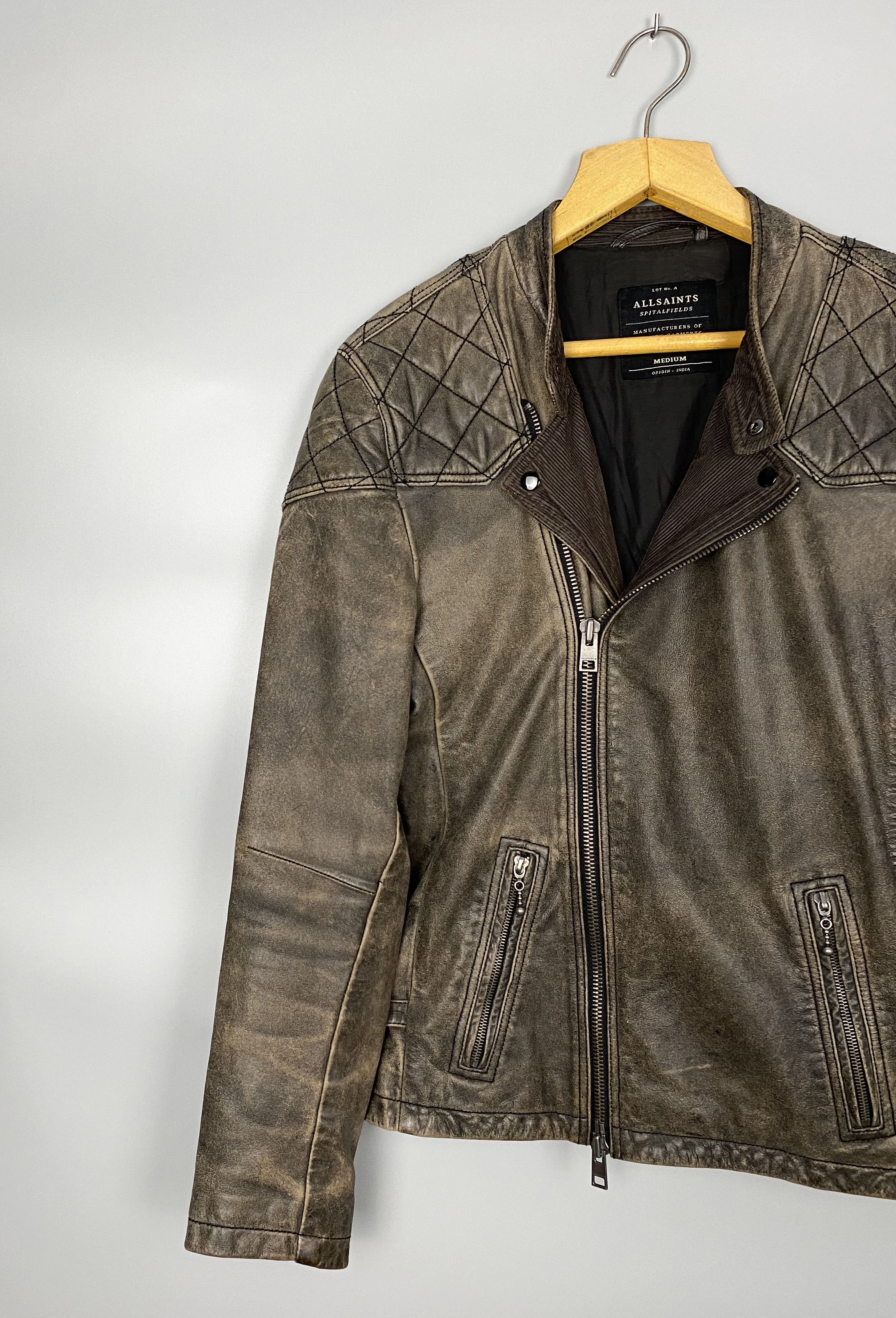 Allsaints AllSaints Convey Biker Leather Jacket Size US M / EU 48-50 / 2 - 2 Thumbnail