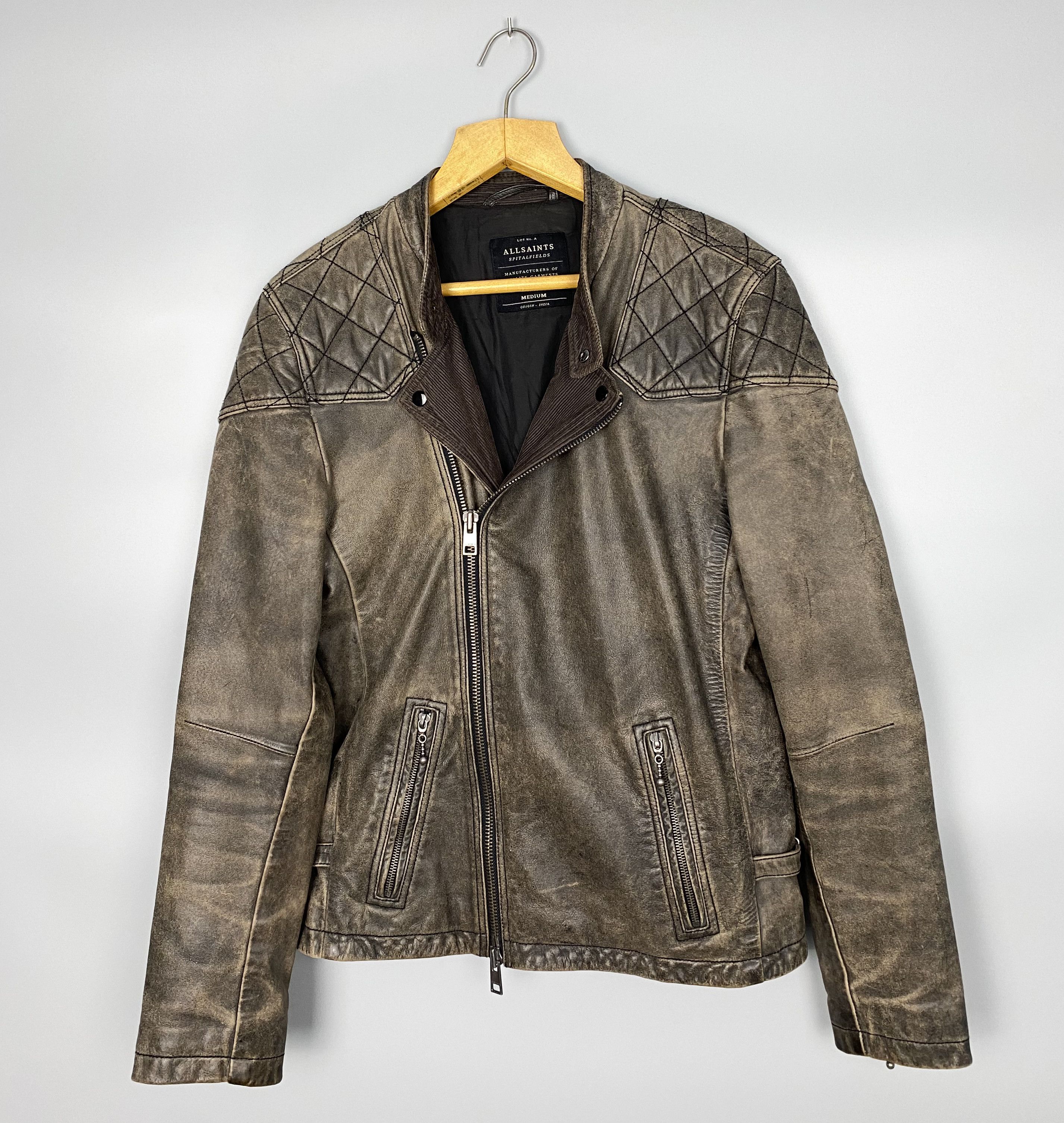 Allsaints AllSaints Convey Biker Leather Jacket Size US M / EU 48-50 / 2 - 1 Thumbnail