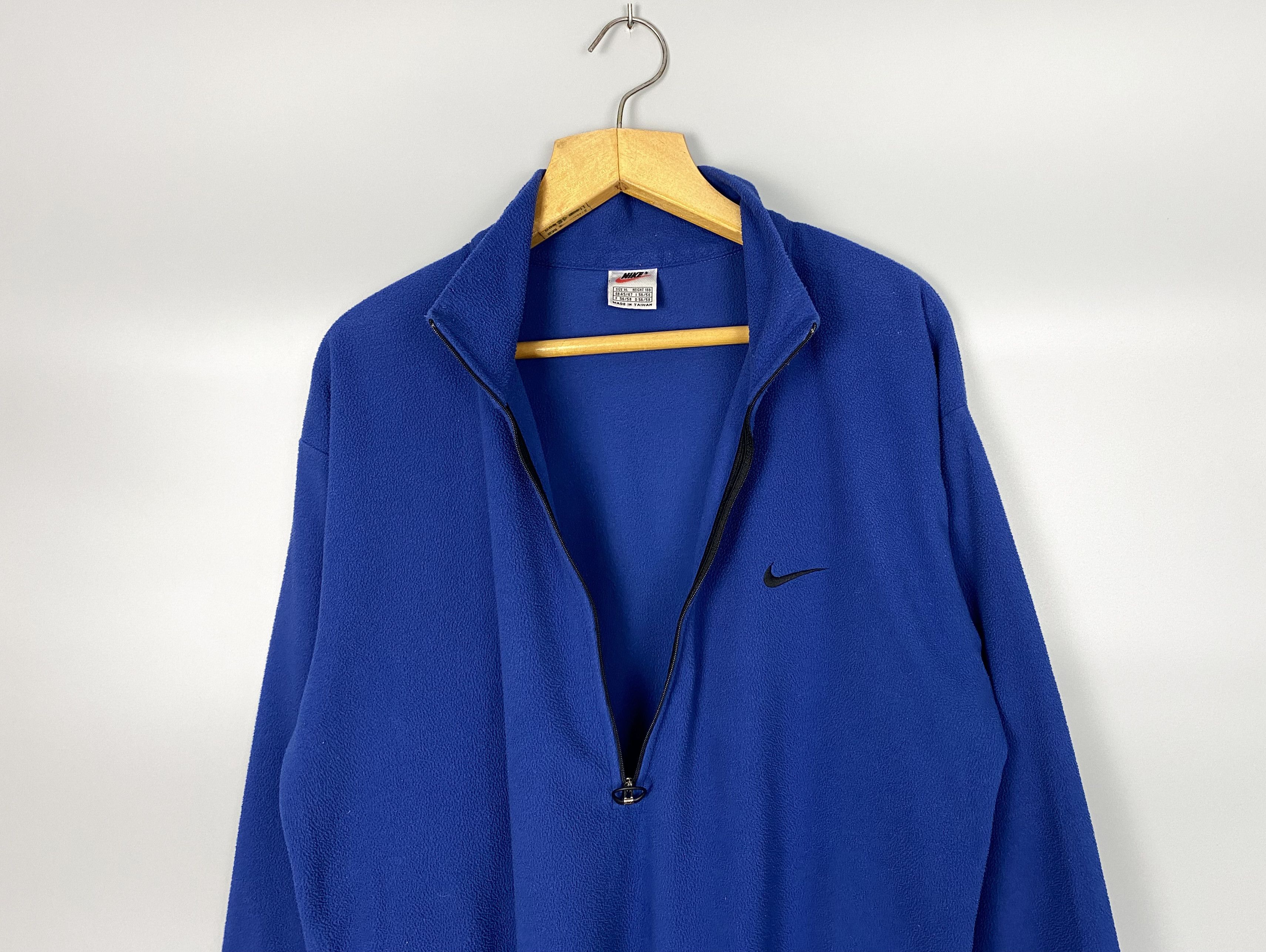 Vintage NIKE Vintage Fleece Pullover Half Zip Small Swoosh Size US XL / EU 56 / 4 - 4 Thumbnail