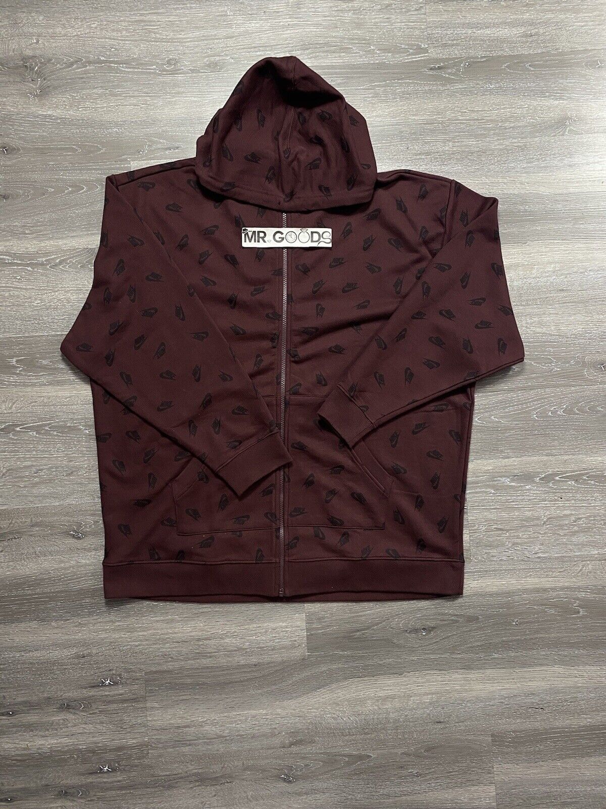burgundy nike hoodie womens