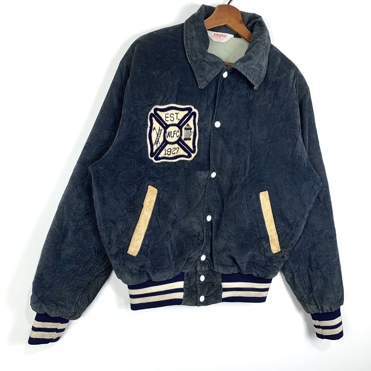Union LA Vintage Empire Union Made White Like Fire Co. Bomber Jacket Size US L / EU 52-54 / 3 - 4 Thumbnail