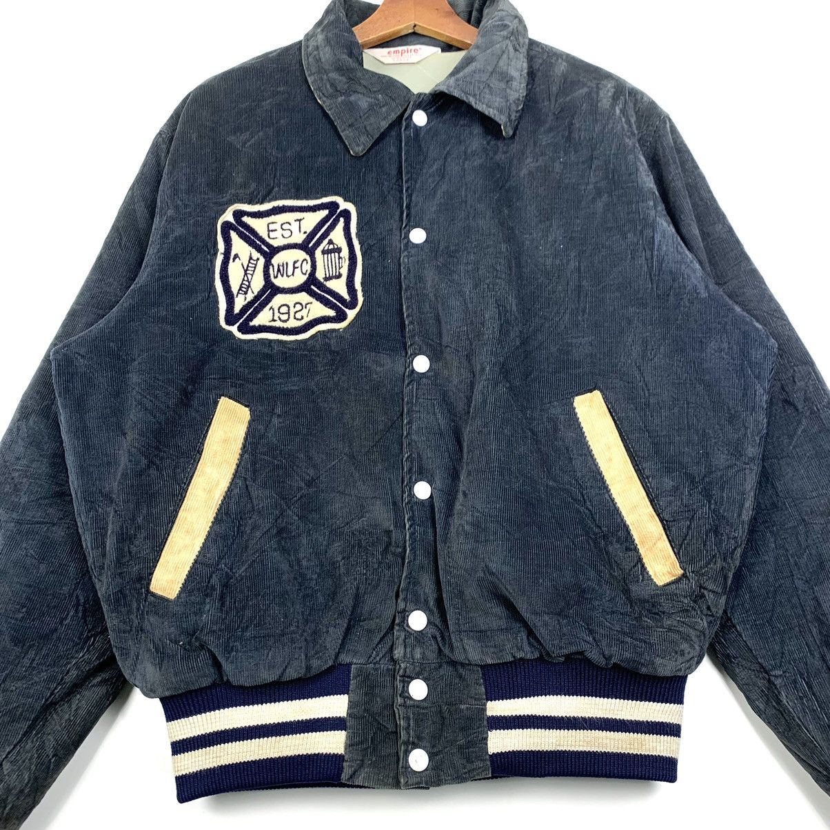 Union LA Vintage Empire Union Made White Like Fire Co. Bomber Jacket Size US L / EU 52-54 / 3 - 6 Thumbnail