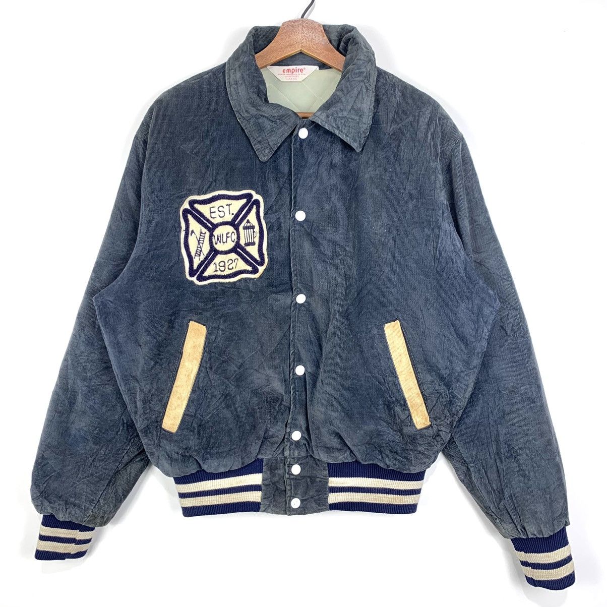 Union LA Vintage Empire Union Made White Like Fire Co. Bomber Jacket Size US L / EU 52-54 / 3 - 2 Thumbnail