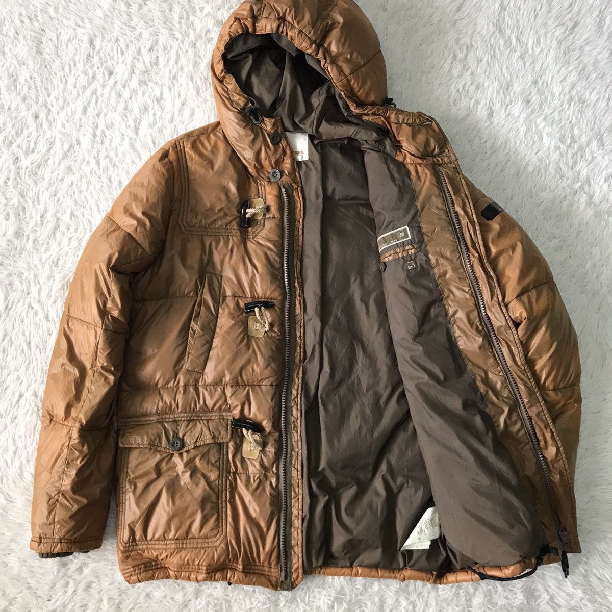 Diesel 💥Vtg Sun Faded Diesel Puffer Down Duffle Coat Style Size US M / EU 48-50 / 2 - 13 Thumbnail