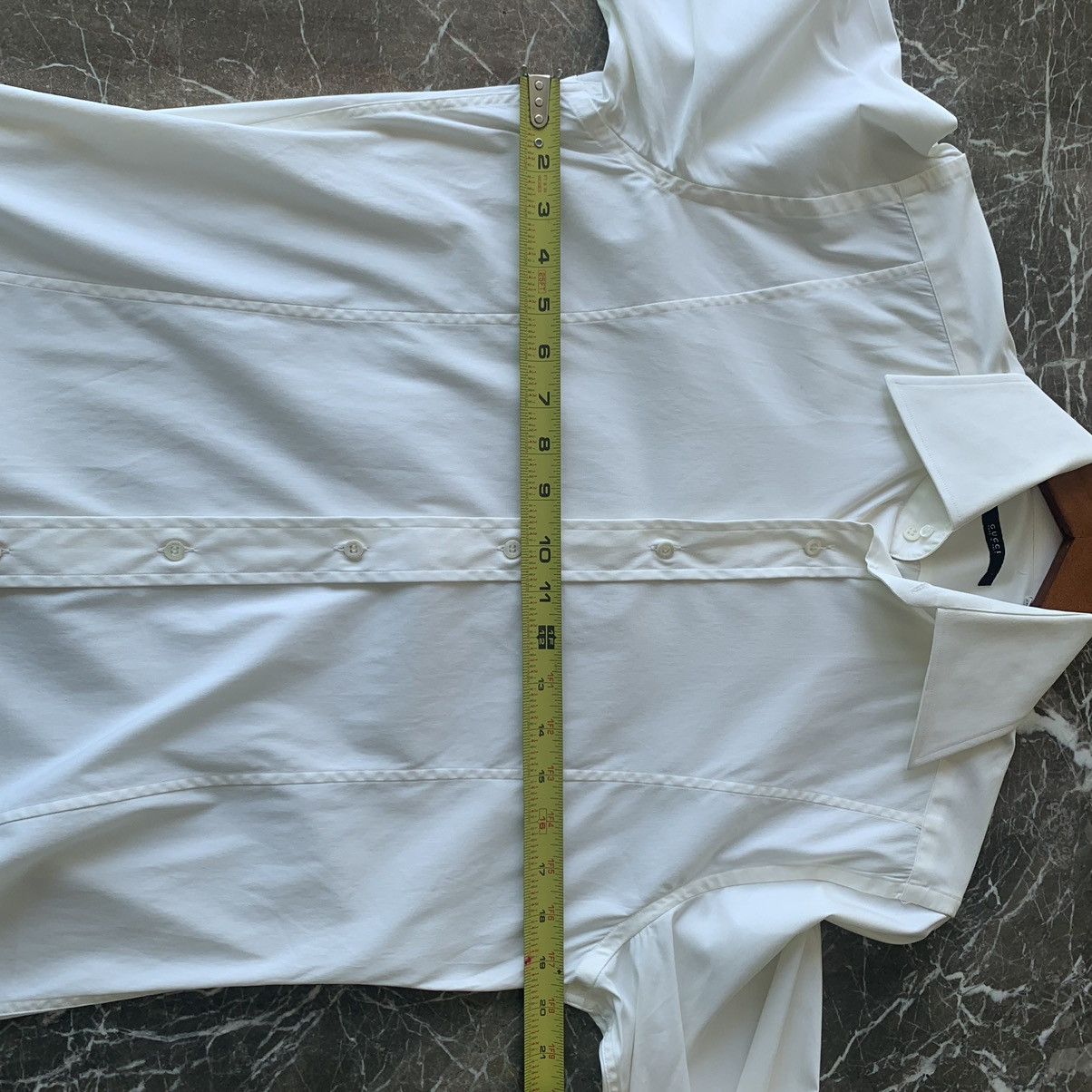 Gucci Final Drop! Gucci slim white shirt sz 39 / 15.5 like new Size US M / EU 48-50 / 2 - 3 Thumbnail