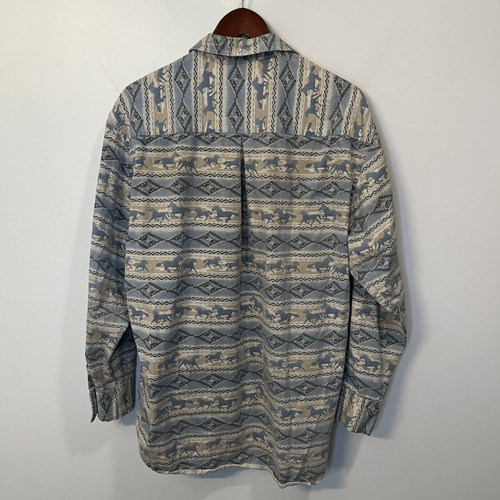 Vintage VTG Pendleton All Over Pearl Snap L USA Horses Aztec | Grailed