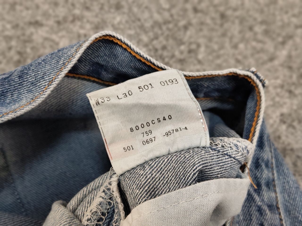 Levi's Vintage 80's Levis 501 Jeans Made USA Perfect Faded Denim Size US 33 - 22 Thumbnail