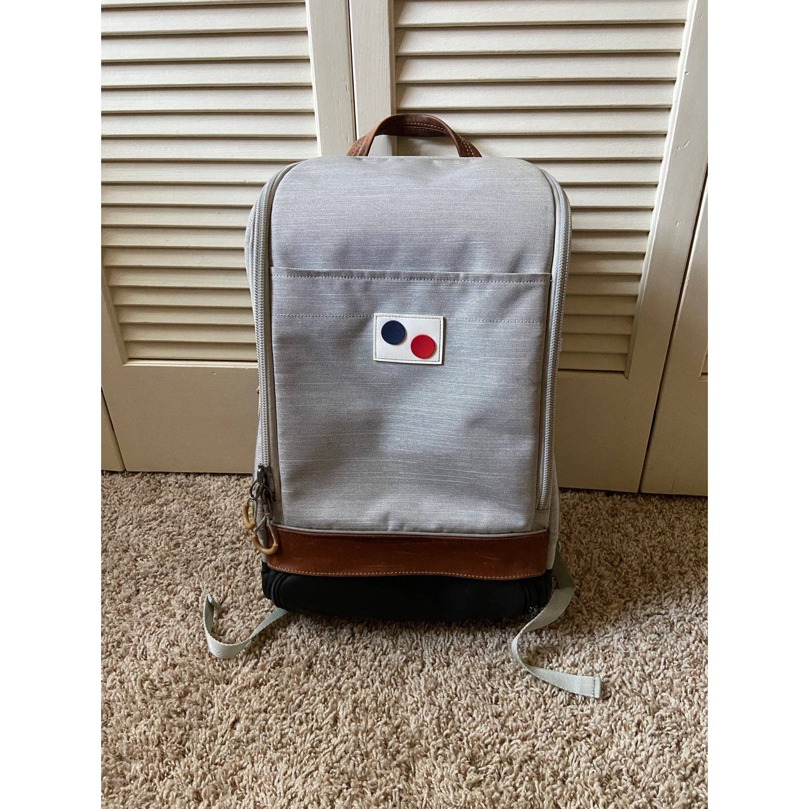 Other Pinqponq Cubic Grey White Backpack Leather Trim Bag Size ONE SIZE - 4 Thumbnail