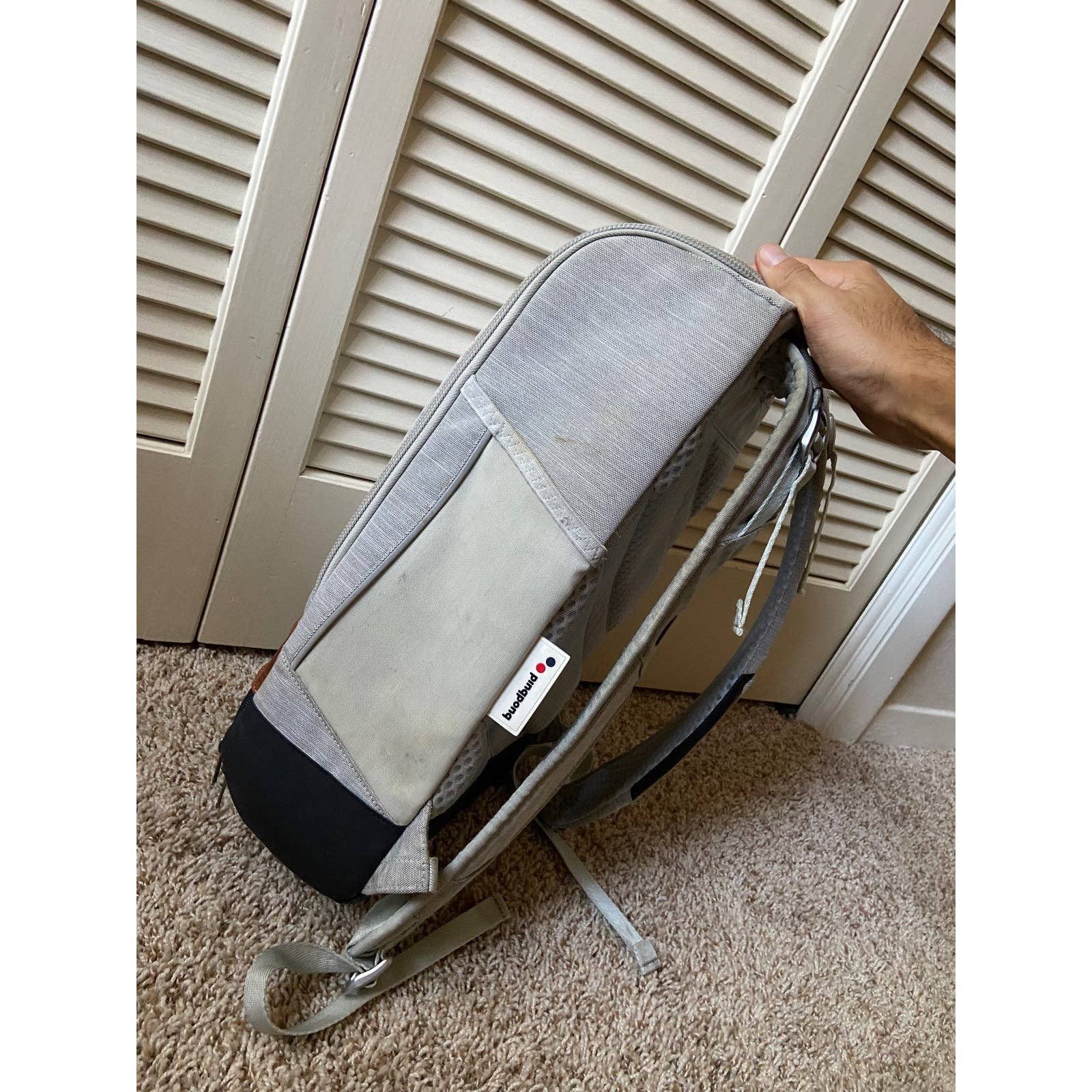 Other Pinqponq Cubic Grey White Backpack Leather Trim Bag Size ONE SIZE - 8 Thumbnail