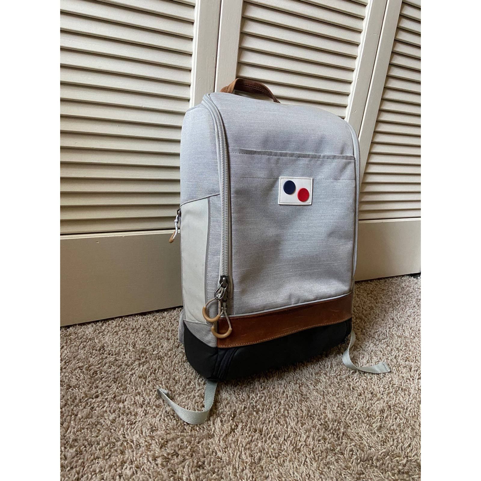 Other Pinqponq Cubic Grey White Backpack Leather Trim Bag Size ONE SIZE - 1 Thumbnail