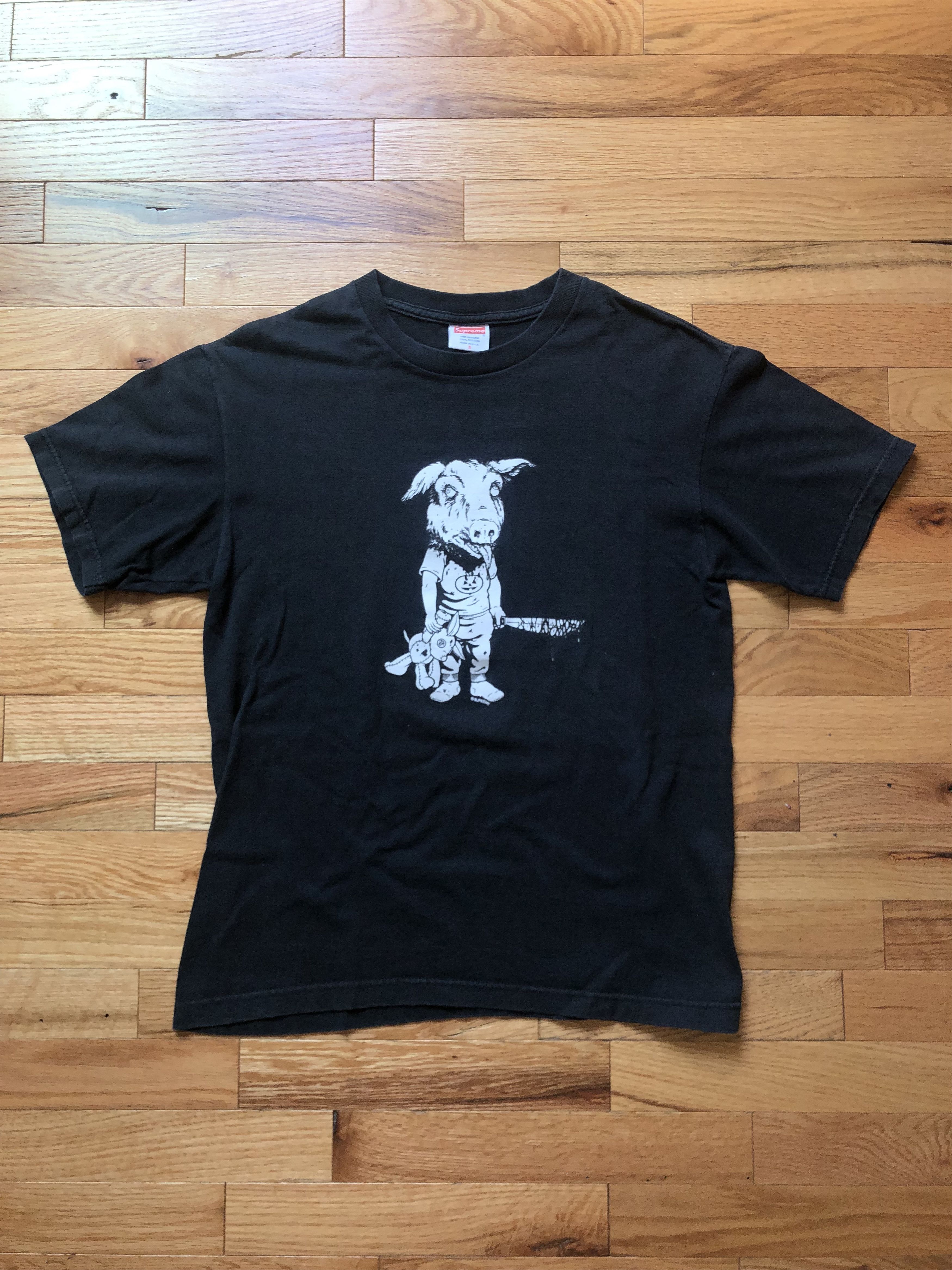 Supreme Supreme Sean Cliver Pig T-Shirt 2010 Small Black Size US S / EU 44-46 / 1 - 2 Thumbnail