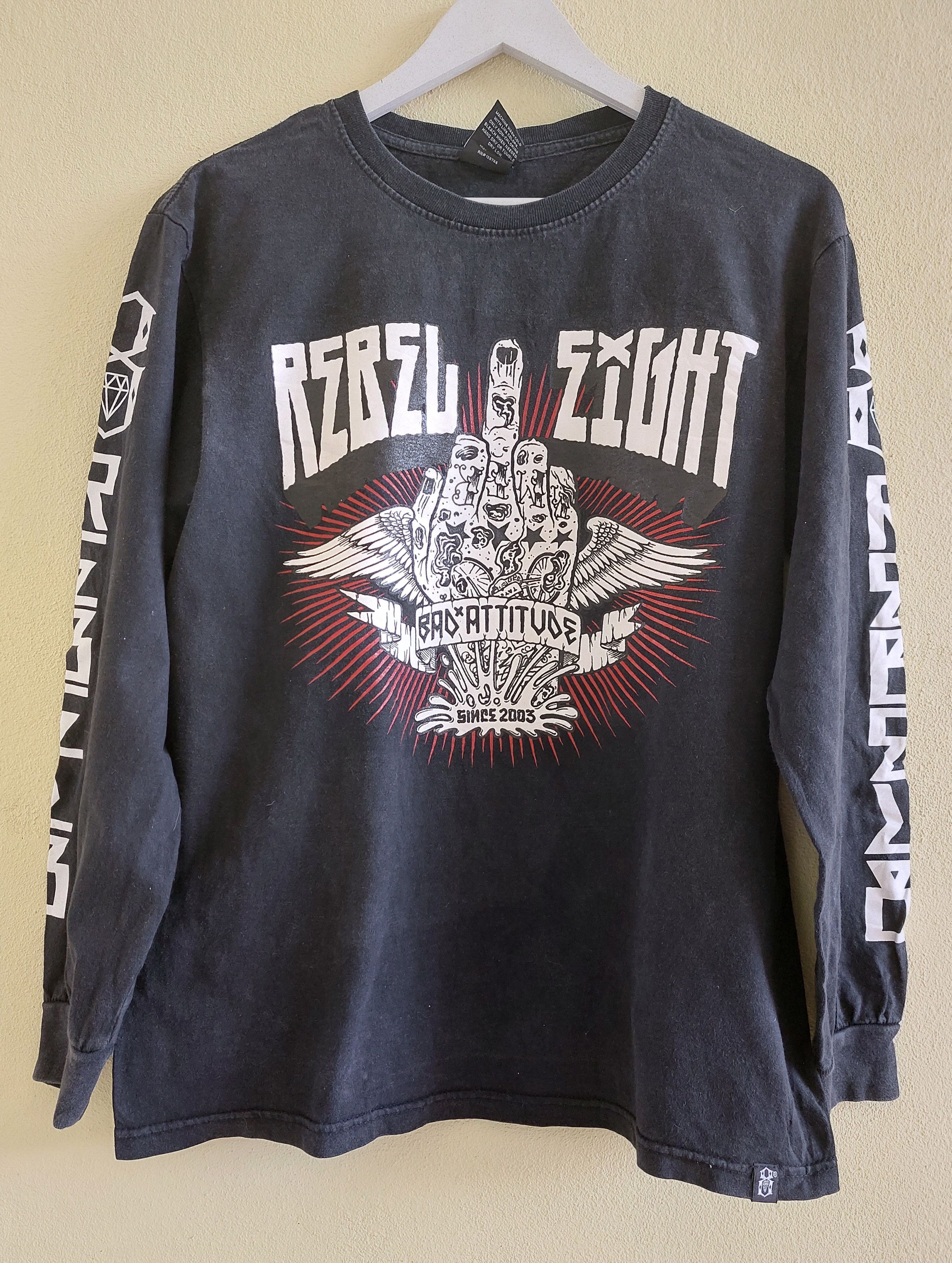 REBEL 8 BAD ATTITUDE long sleeve roundneck tee