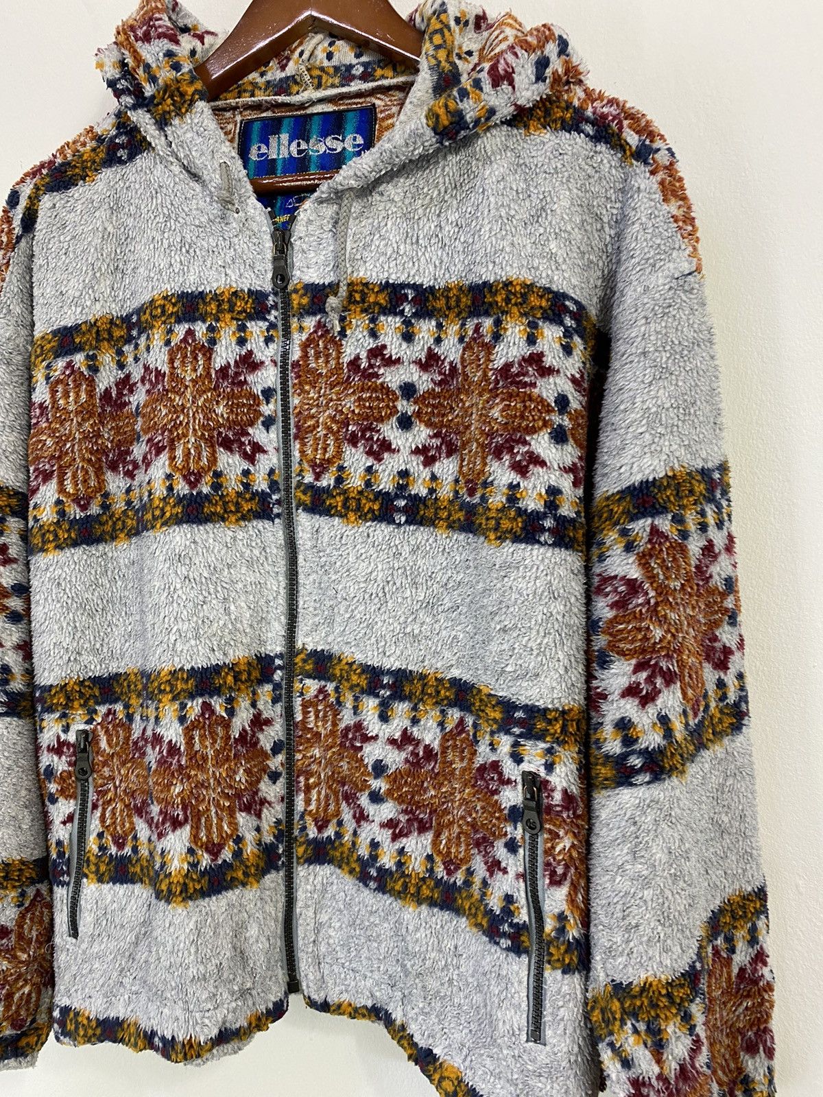 Ellesse Ellesse Fleece Zipper Jacket With Hoodies American Native Size US M / EU 48-50 / 2 - 4 Thumbnail