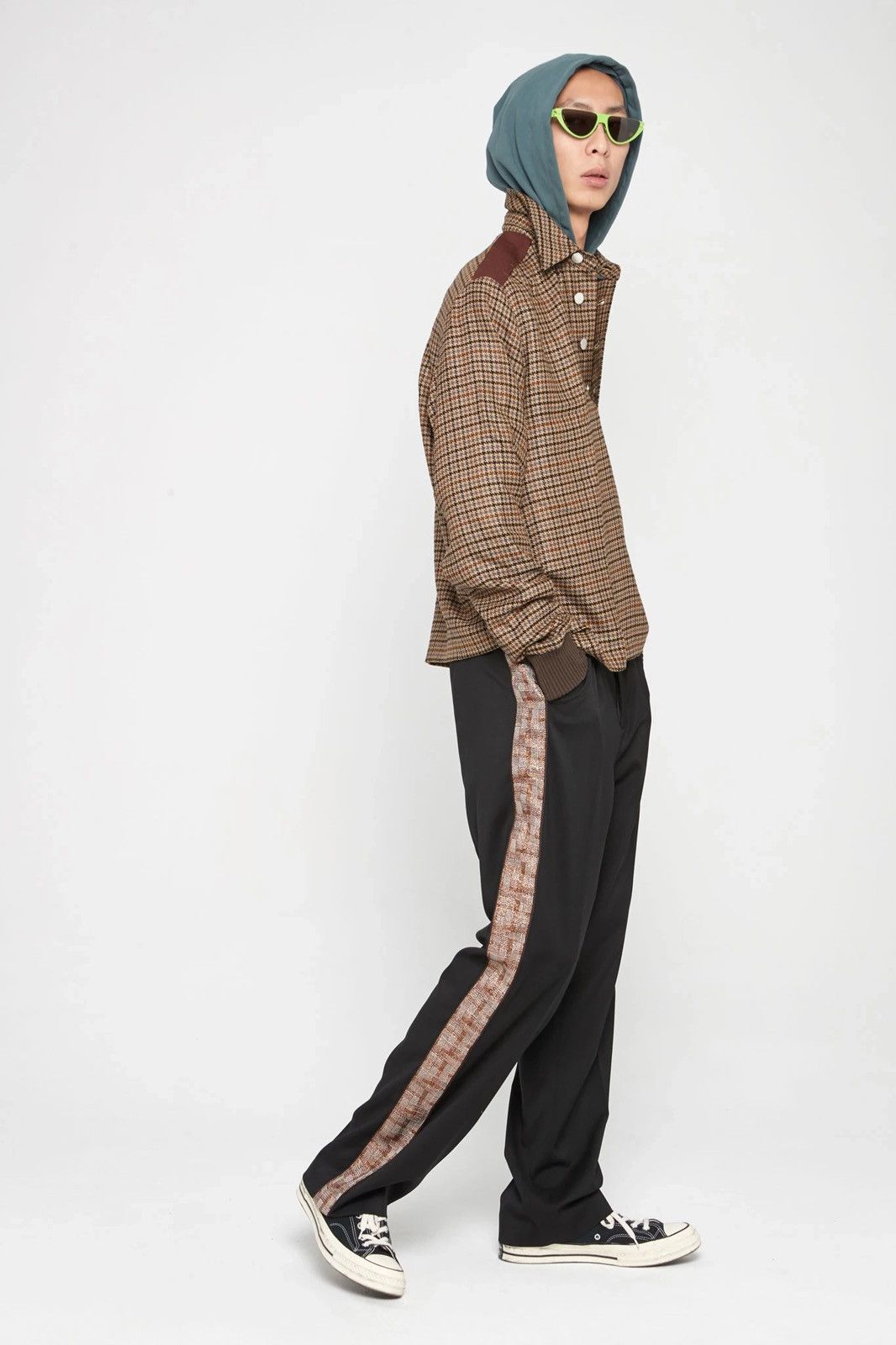 image of Our Legacy Pleated Accordion Sidetaped Trouser in Black, Men's (Size 34)