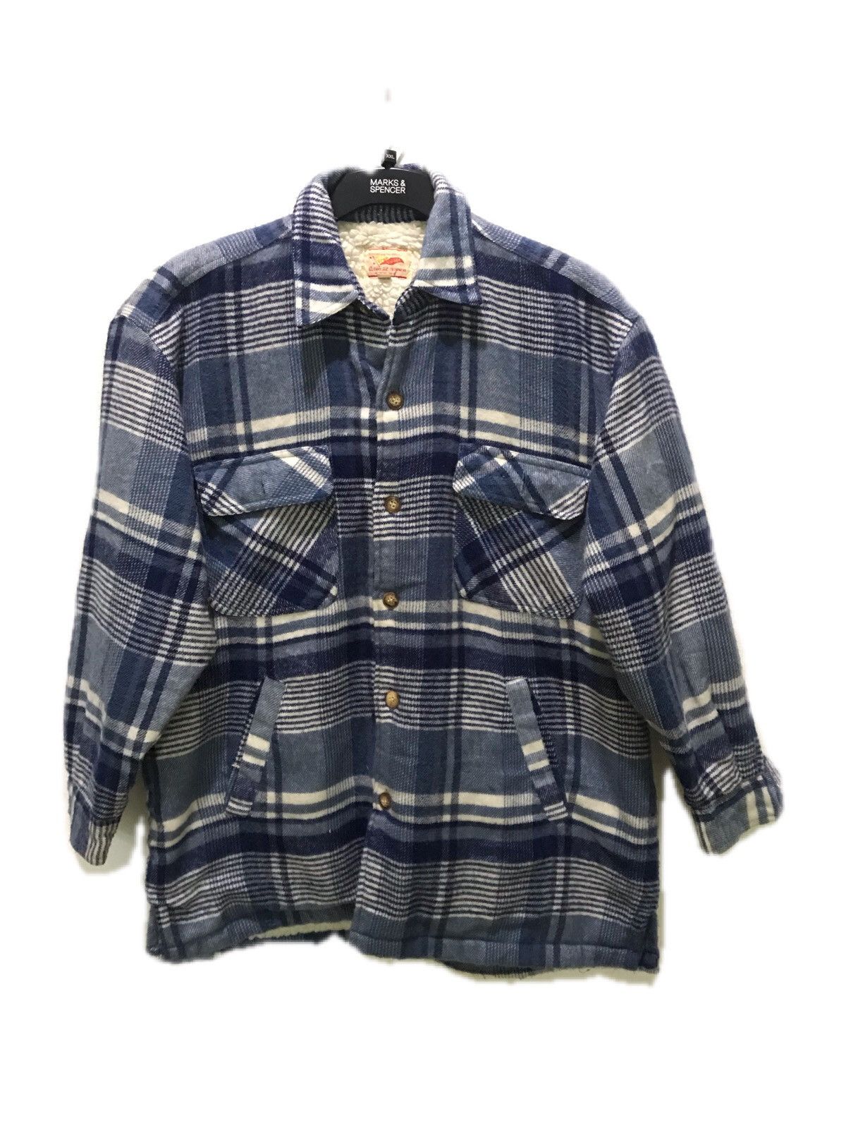 Japanese Brand SHERPA FLANNEL TARTAN JACKET BY VIRGIN VOYAGE Size US L / EU 52-54 / 3 - 1 Thumbnail